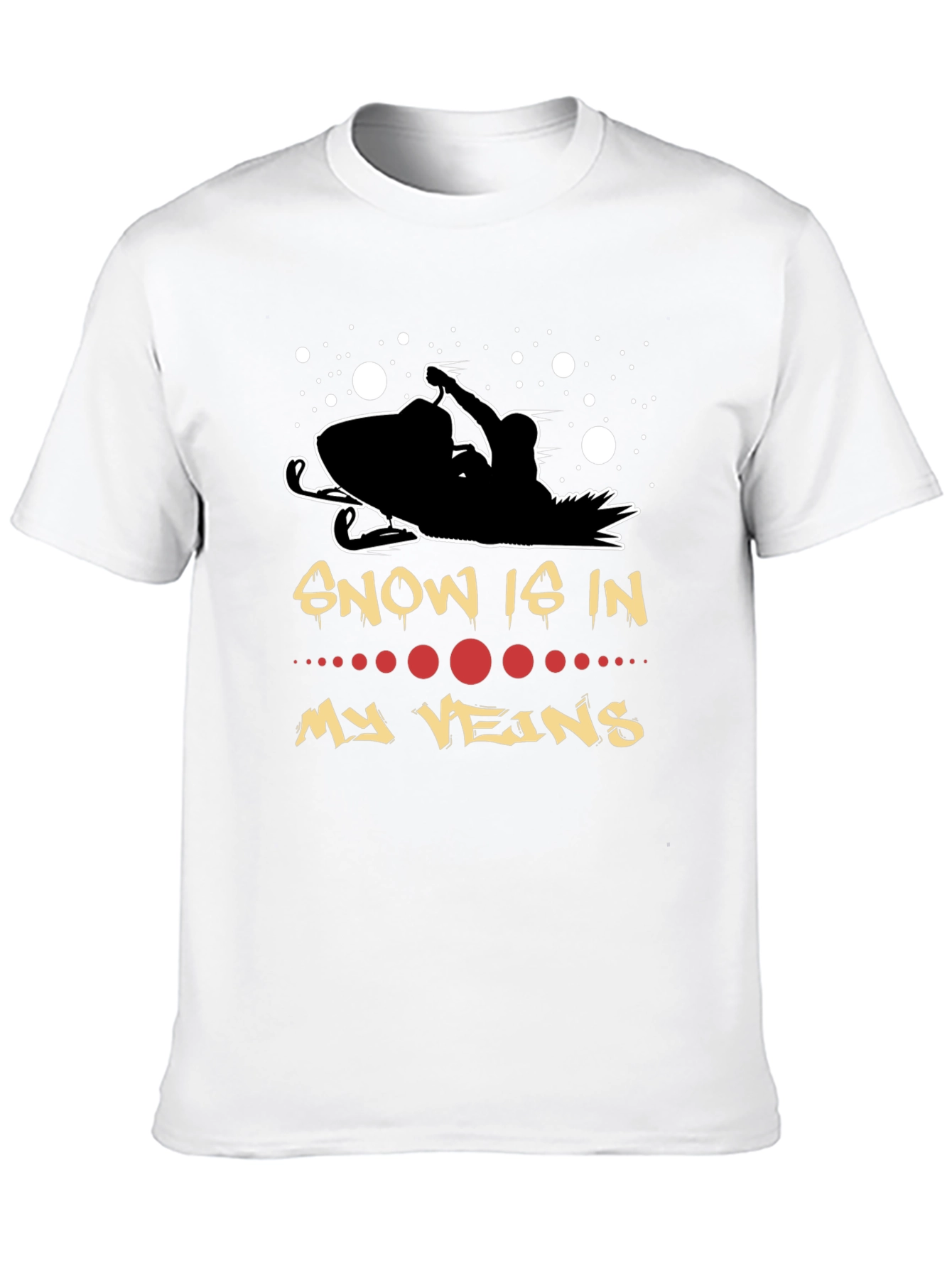 Snow Is In My Veins Black Graphic Tee