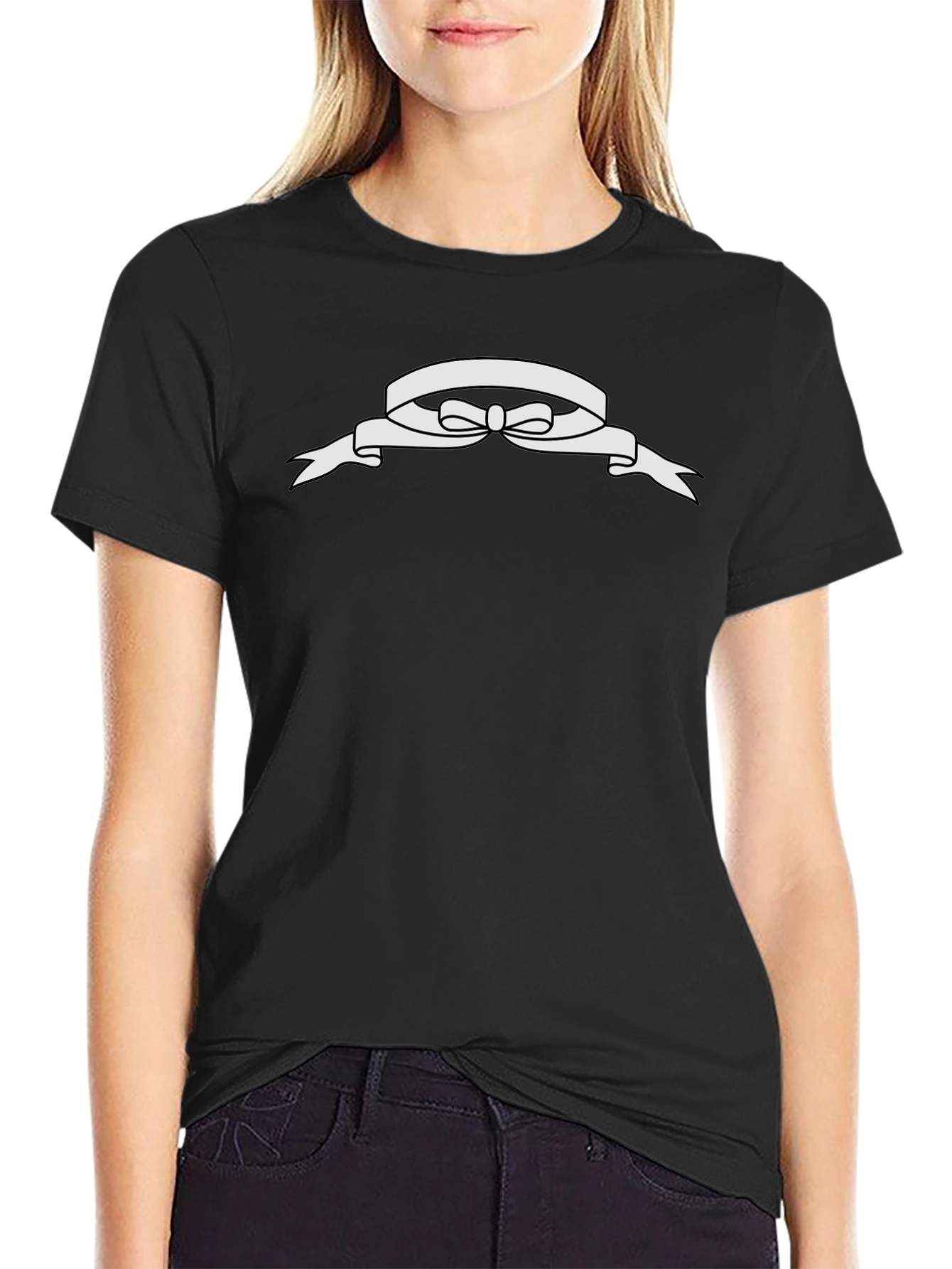 Ribbon Graphic Tee - Classic Style