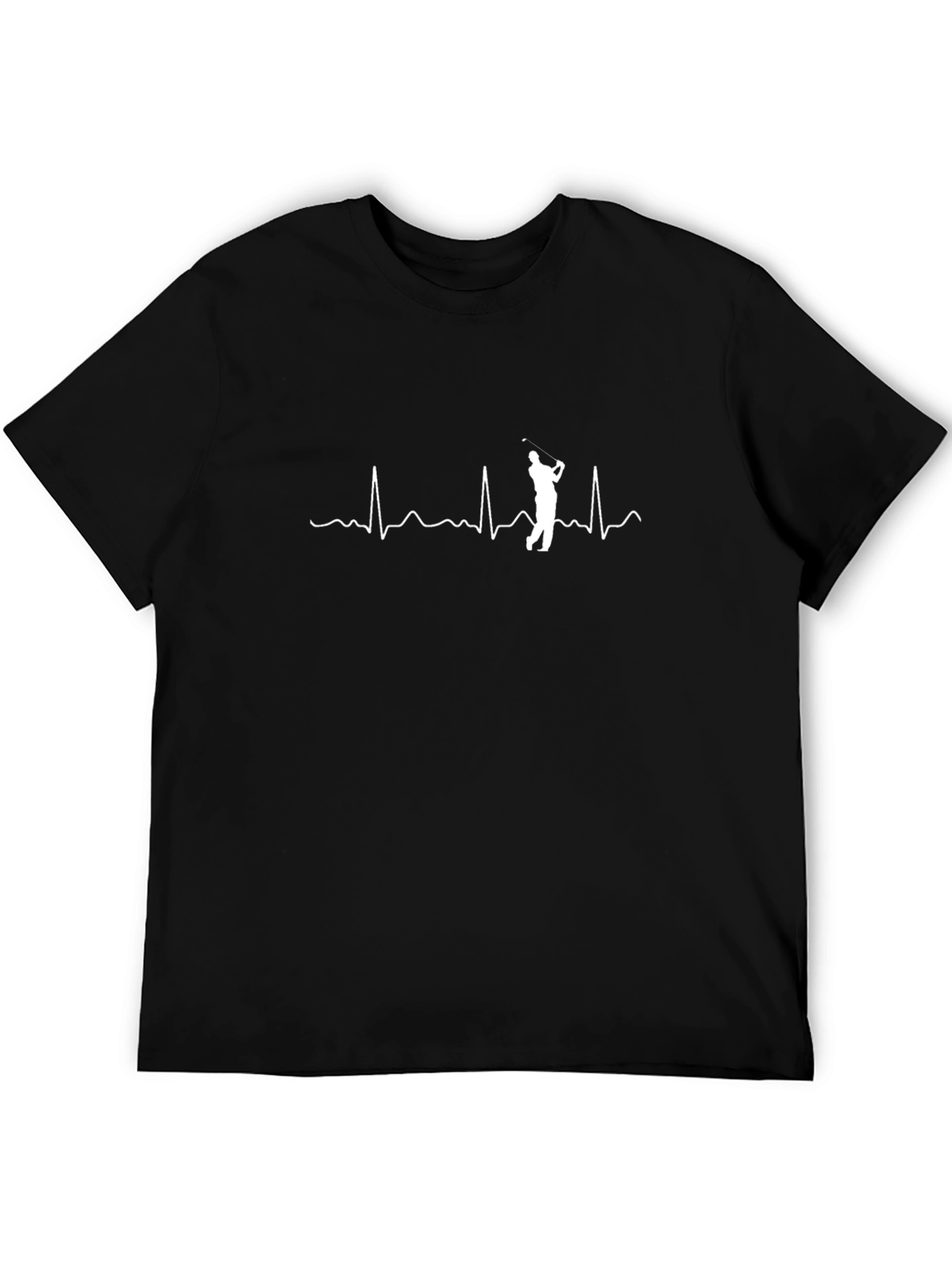 Golf Heartbeat Graphic Tee - Golfers Pulse T-Shirt