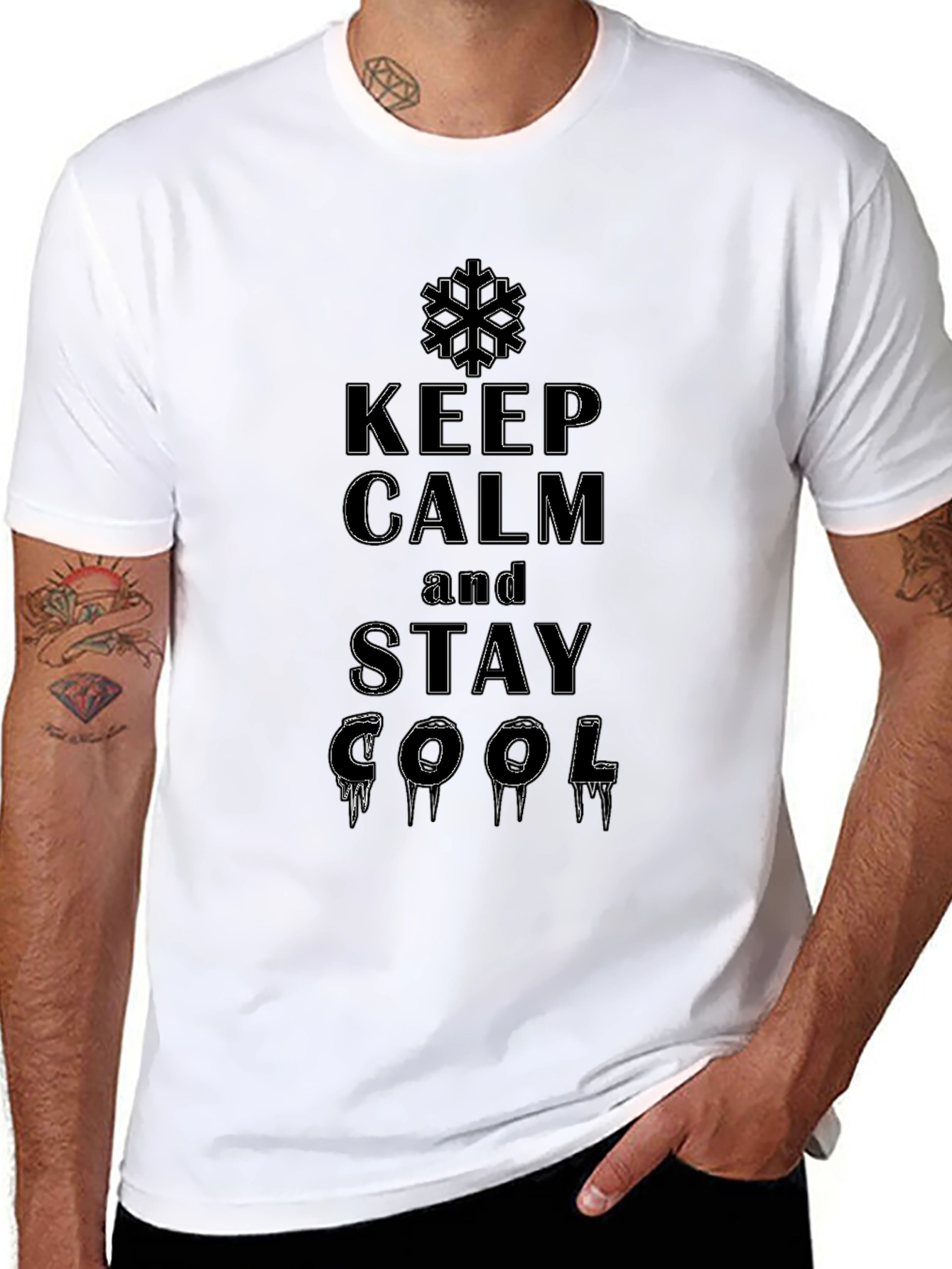 Keep Calm and Stay Cool Black T-Shirt