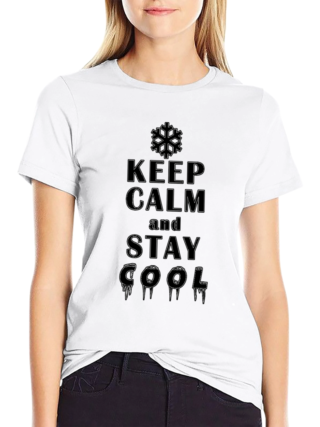 Keep Calm and Stay Cool Black T-Shirt