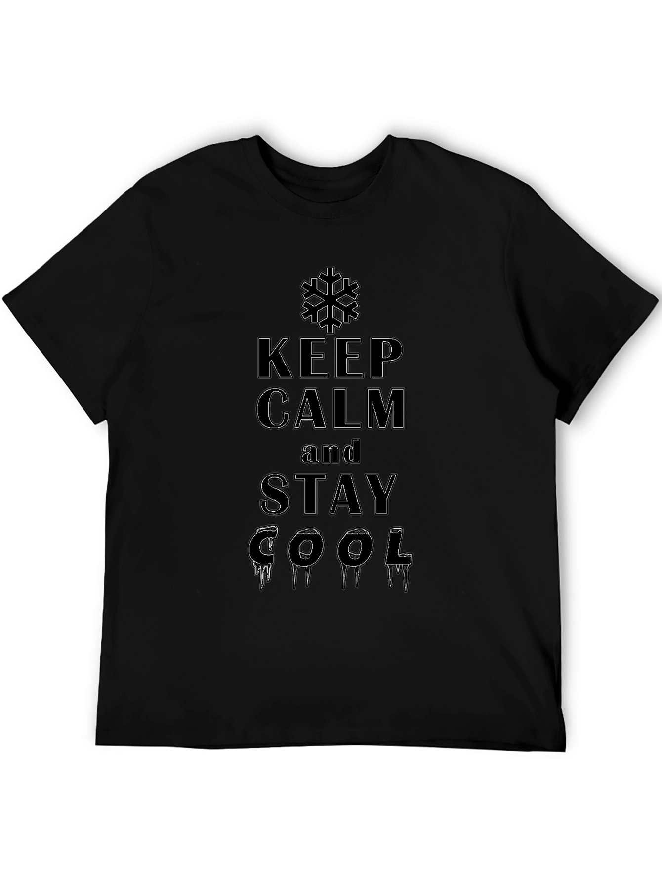 Keep Calm and Stay Cool Black T-Shirt