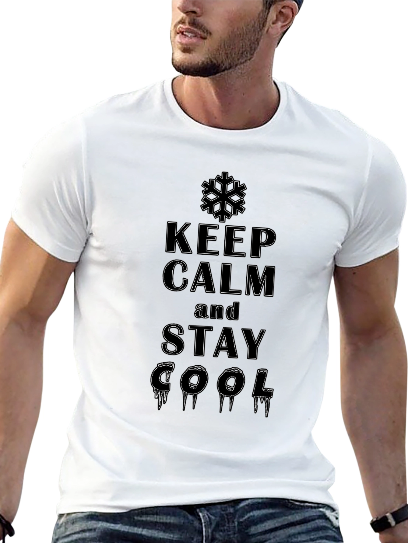 Keep Calm and Stay Cool Black T-Shirt