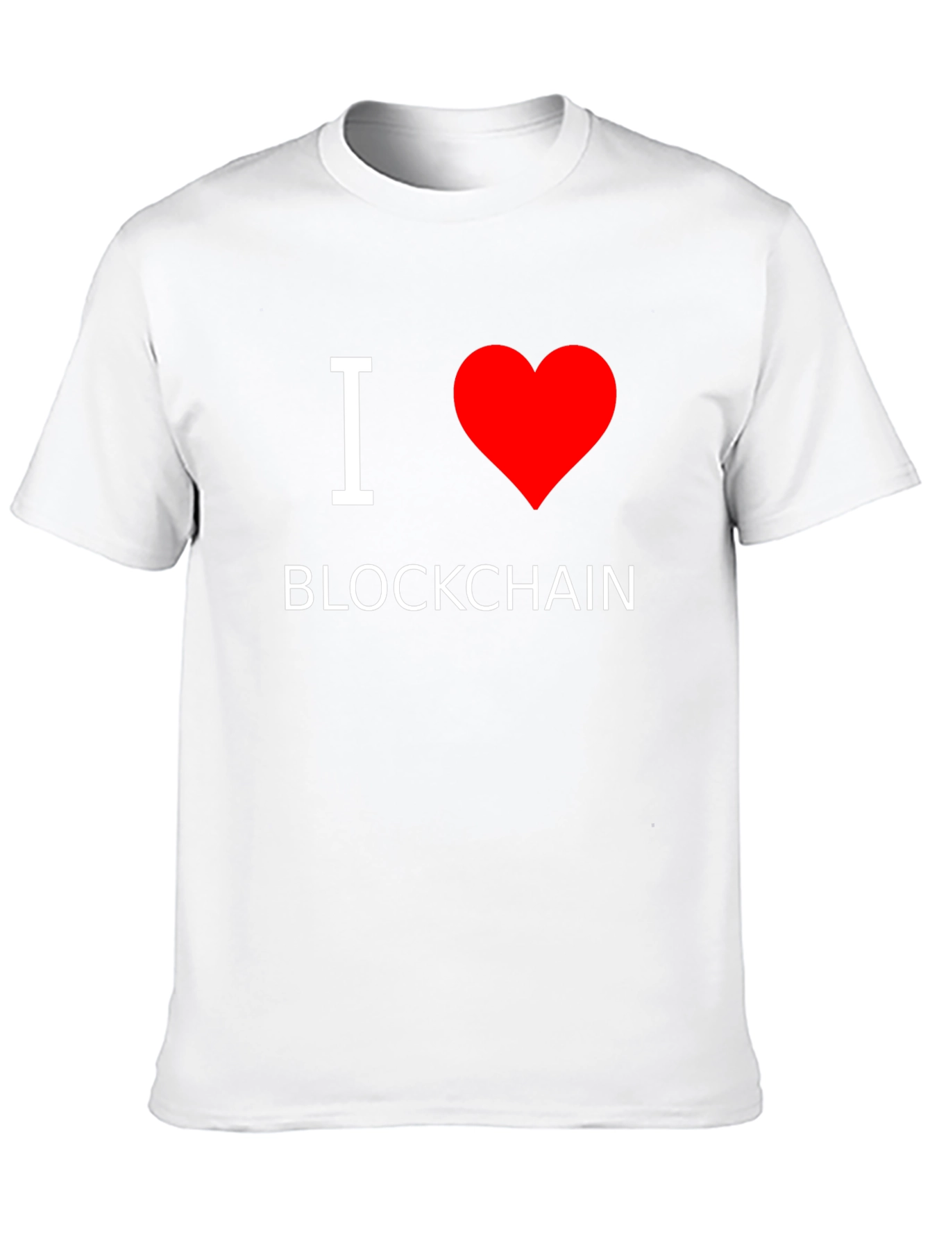 I Heart Blockchain Black T-Shirt