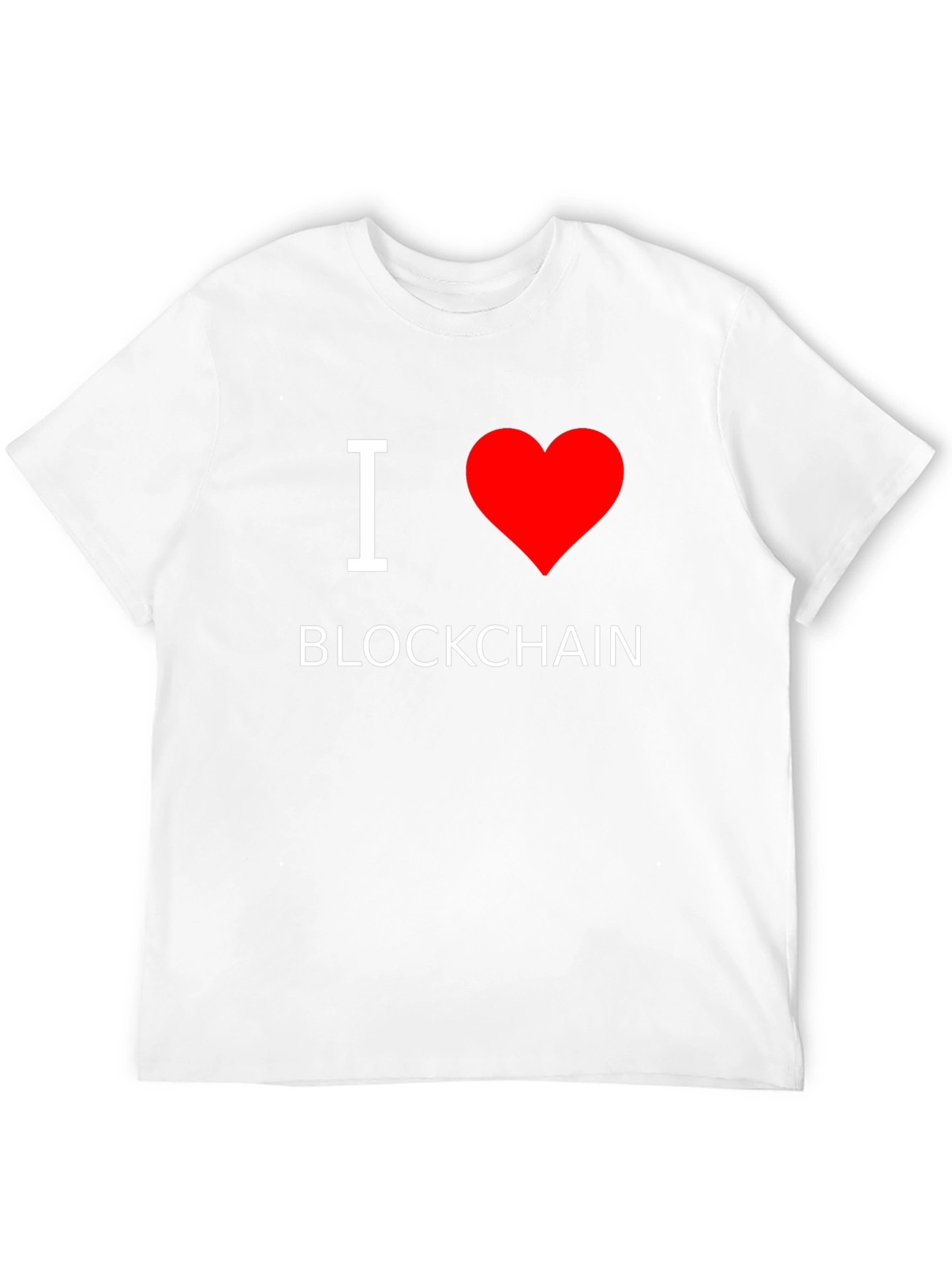 I Heart Blockchain Black T-Shirt