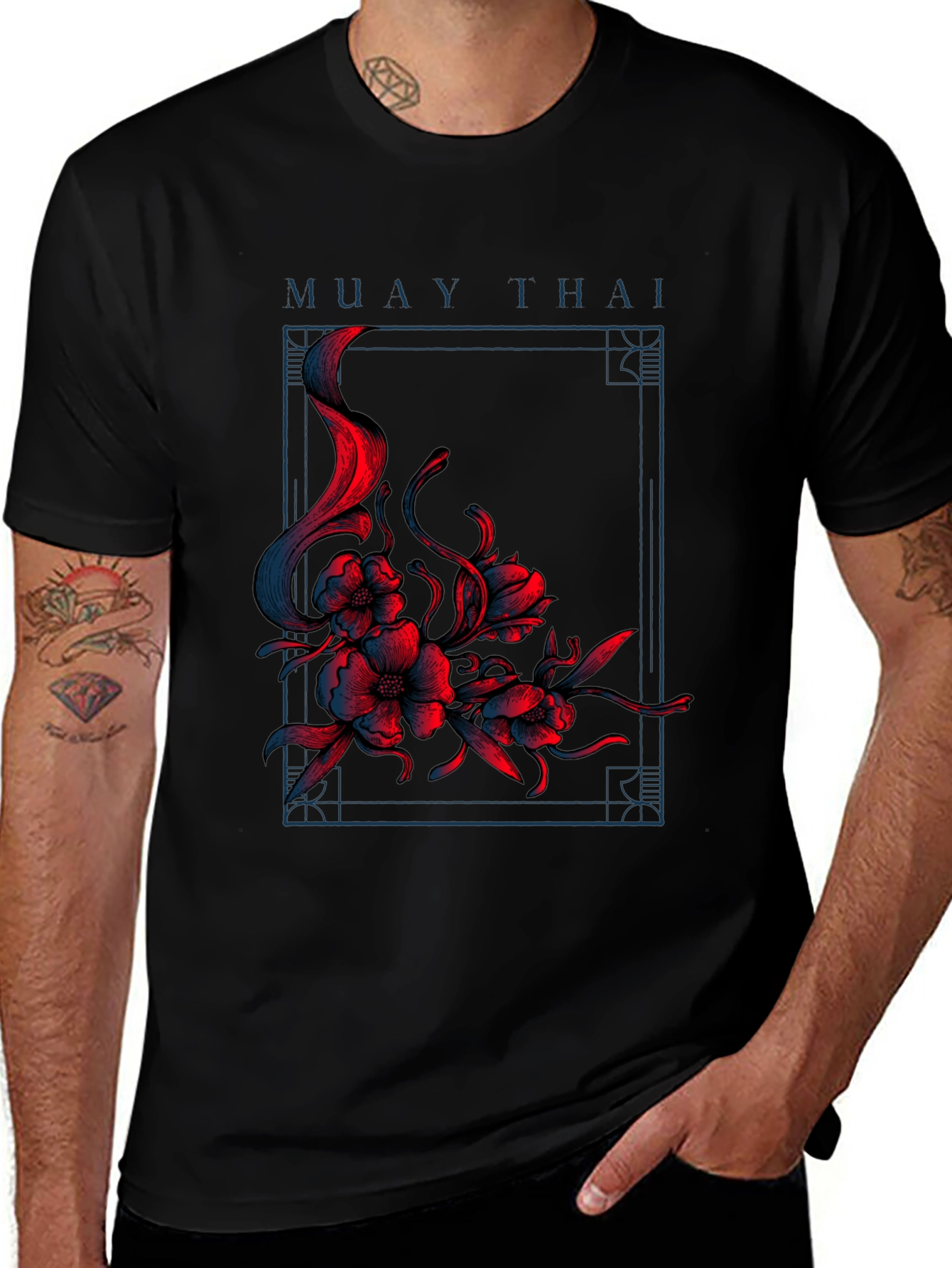Muay Thai Floral T-Shirt - Martial Arts Apparel