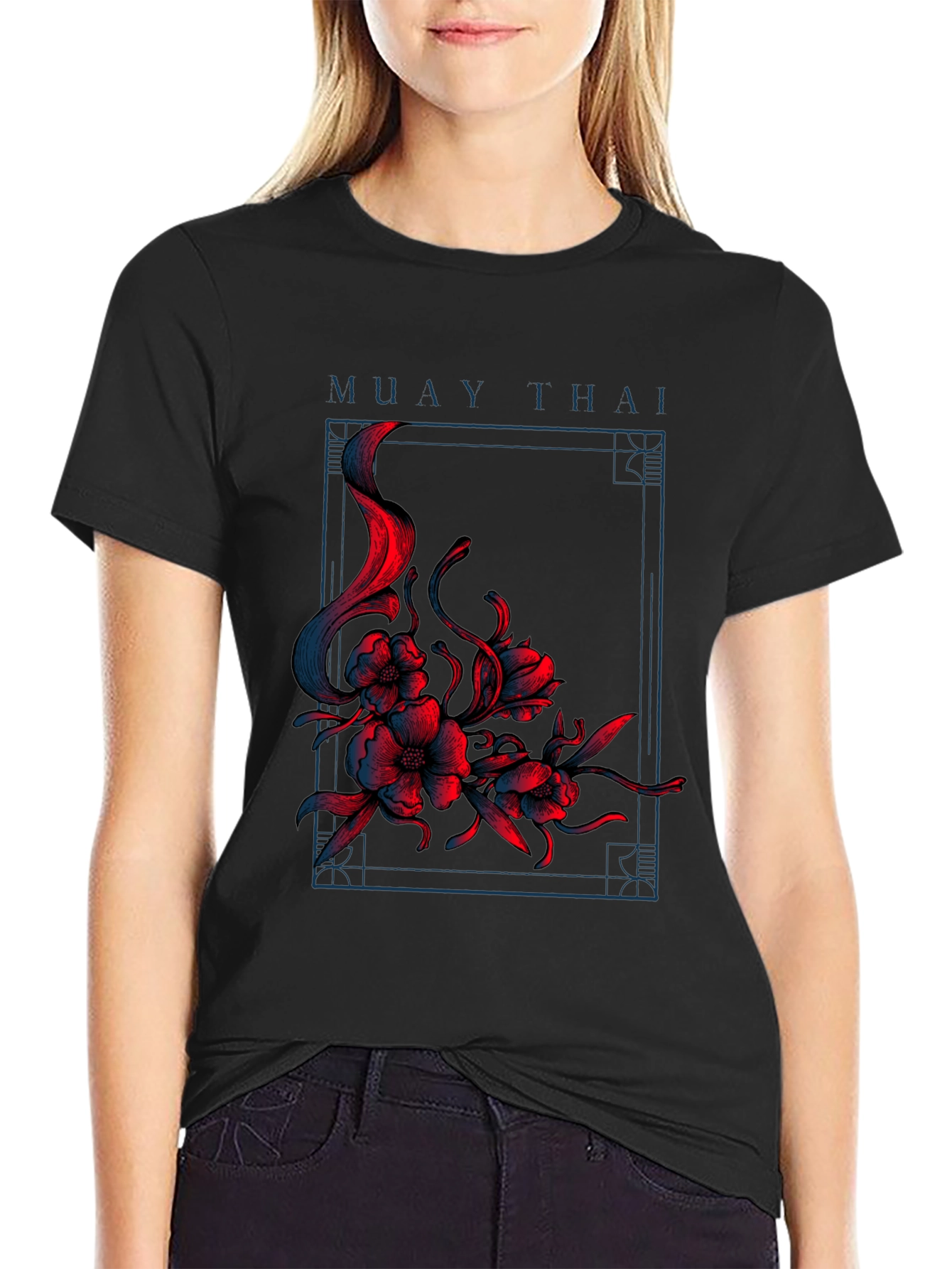 Muay Thai Floral T-Shirt - Martial Arts Apparel