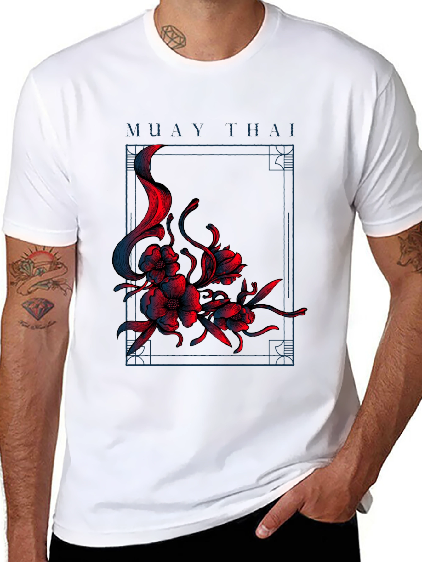 Muay Thai Floral T-Shirt - Martial Arts Apparel