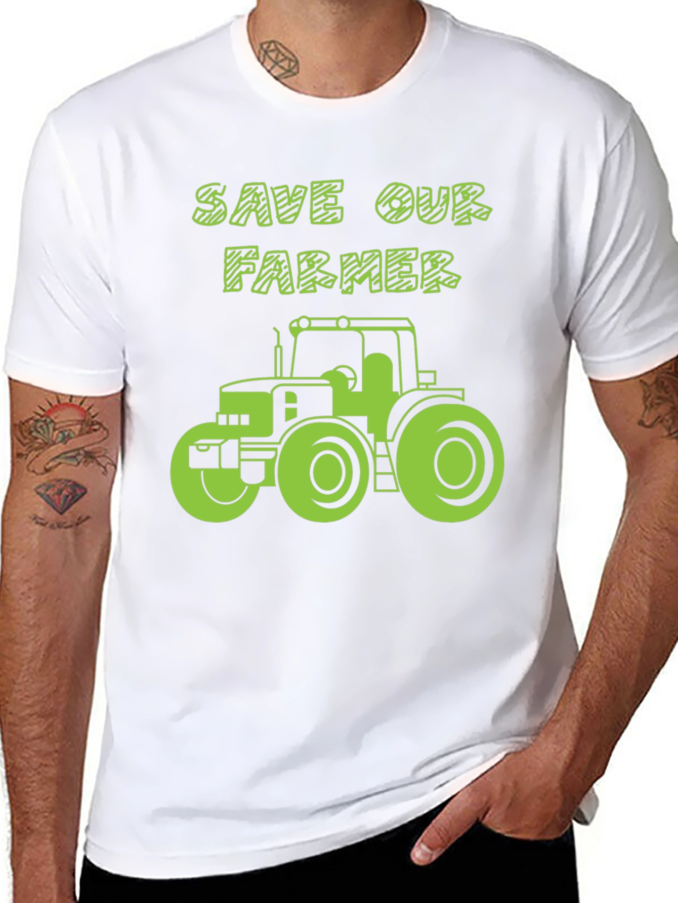 Save Our Farmer T-Shirt: Tractor Graphic Tee