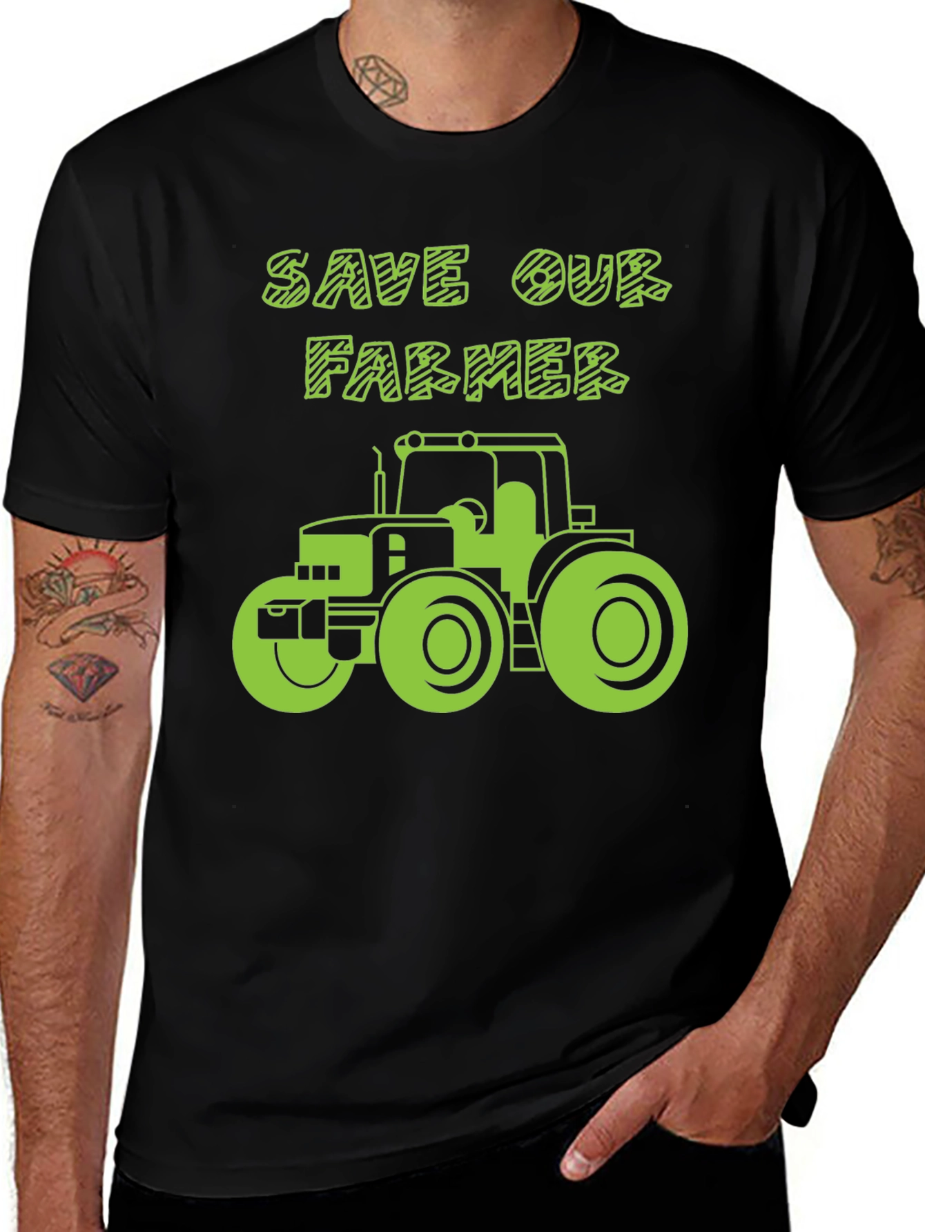 Save Our Farmer T-Shirt: Tractor Graphic Tee