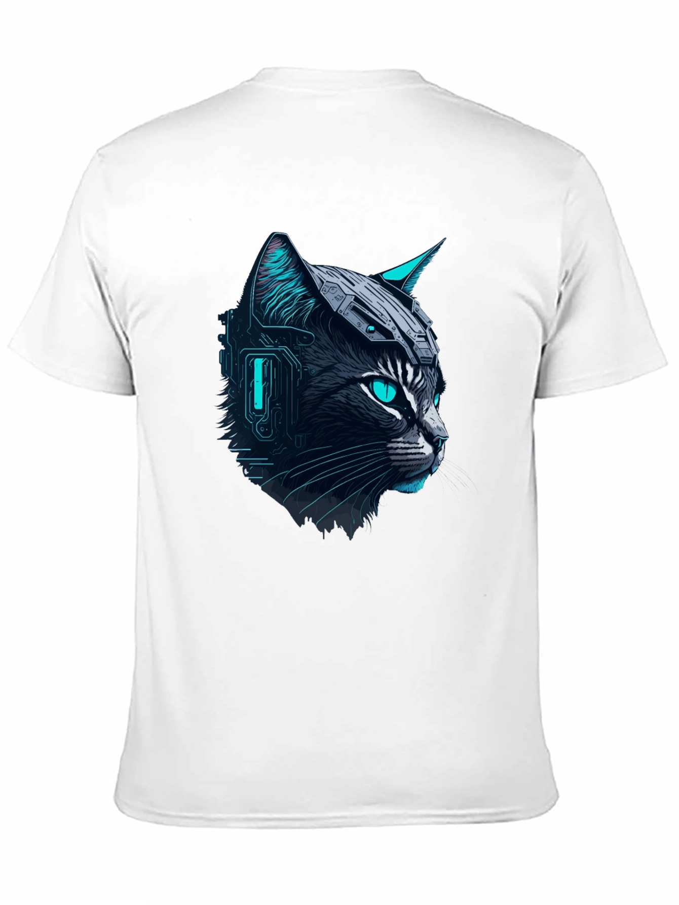 Cyber Cat Tee - Futuristic Graphic T-Shirt