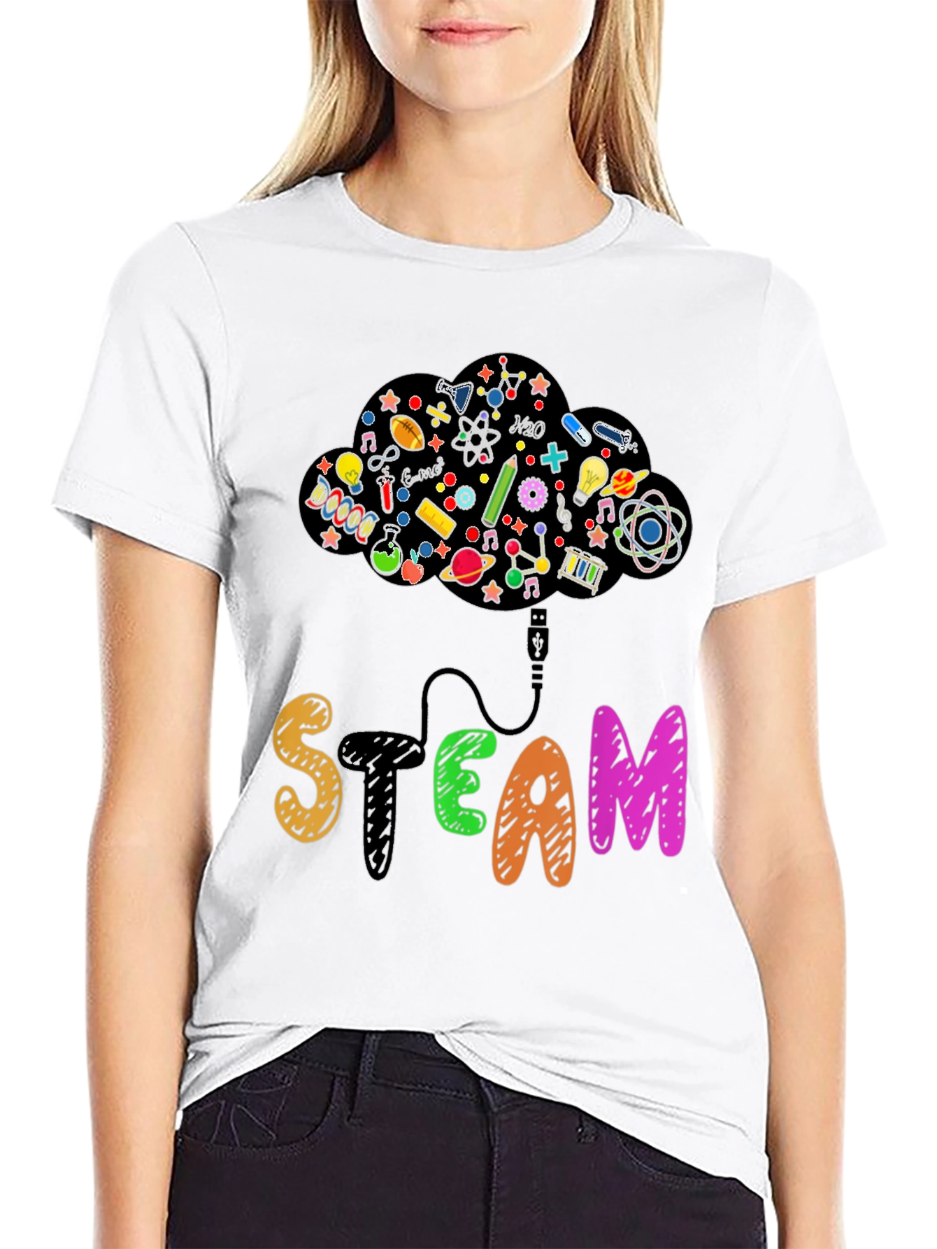 STEAM Cloud T-Shirt Science Tech Tee