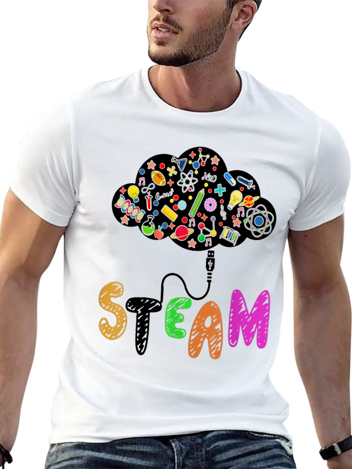 STEAM Cloud T-Shirt Science Tech Tee
