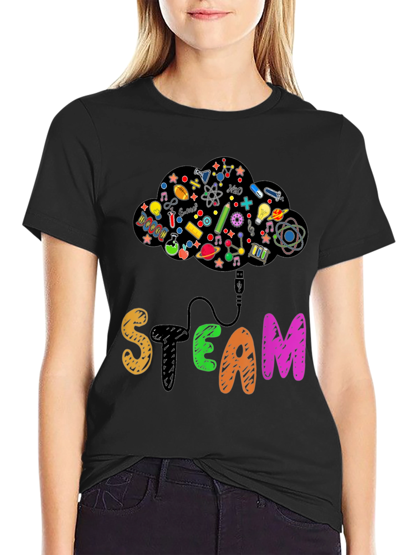 STEAM Cloud T-Shirt Science Tech Tee