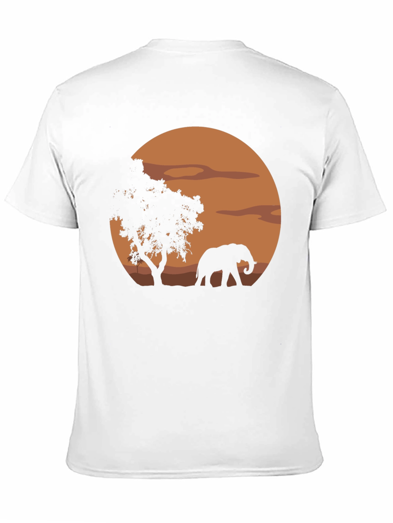 African Sunset Elephant Graphic T-Shirt