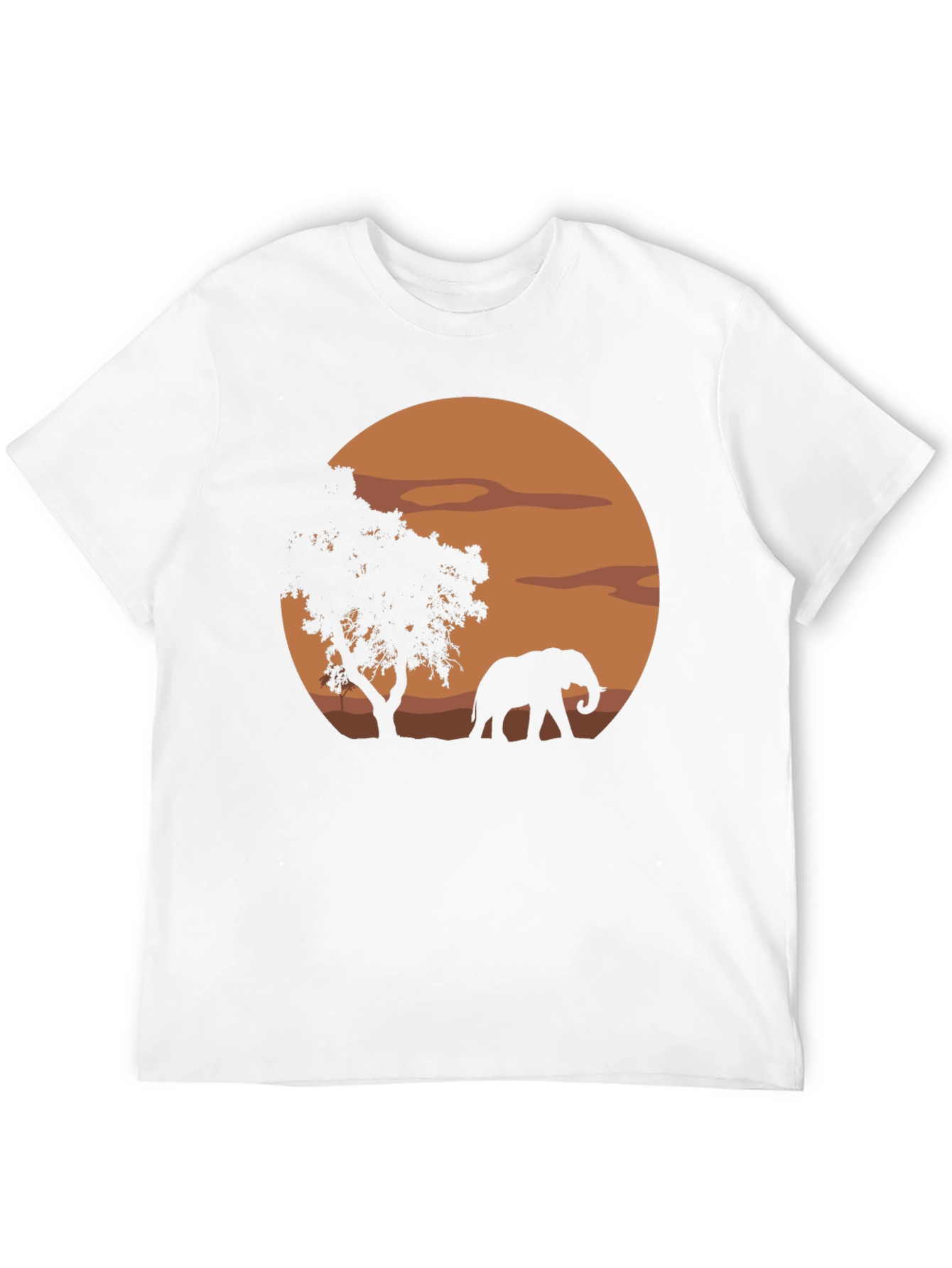 African Sunset Elephant Graphic T-Shirt