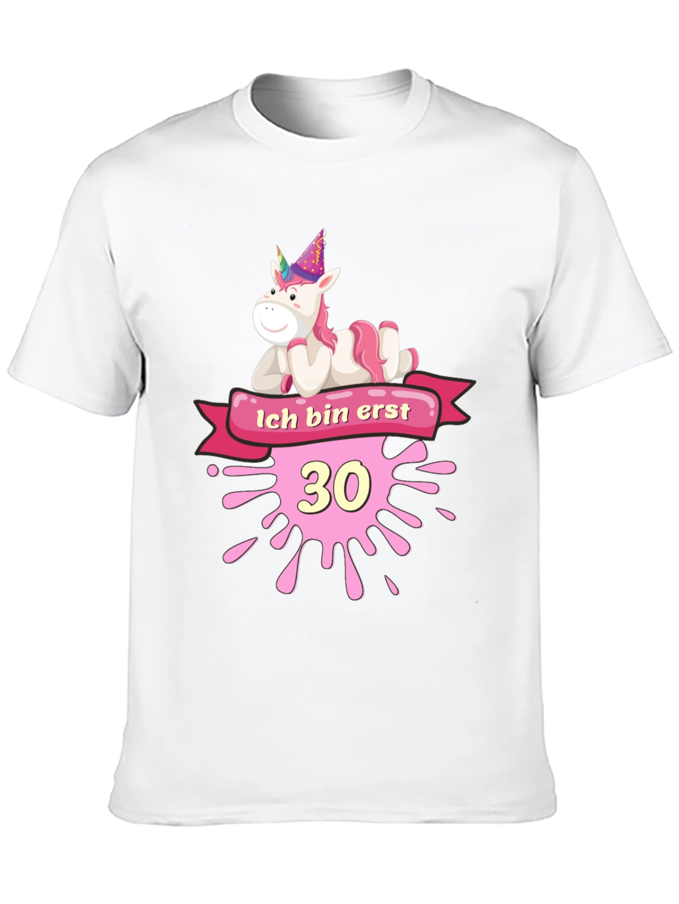 Unicorn 30th Birthday Black T-Shirt