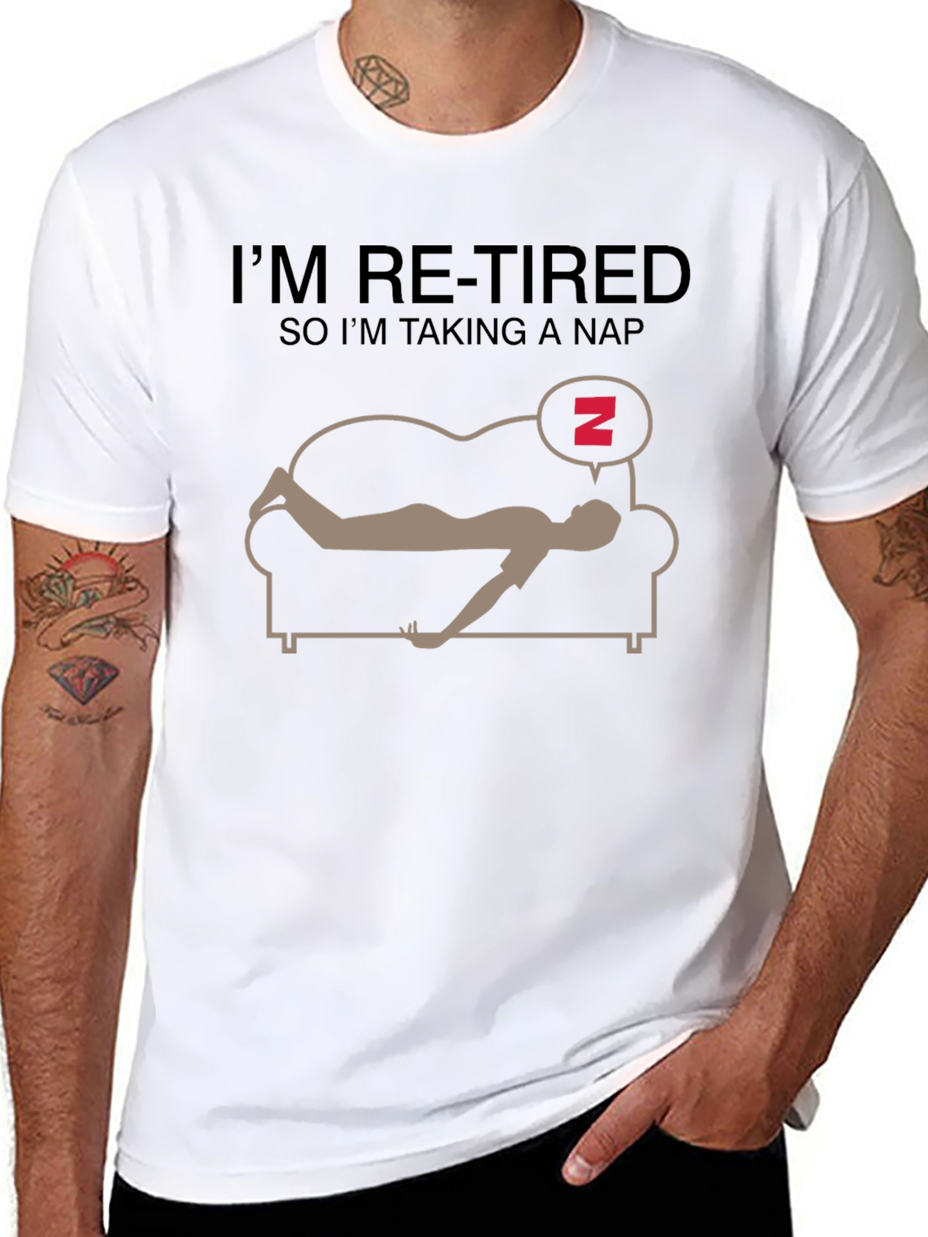 Funny Re-Tired Nap T-Shirt