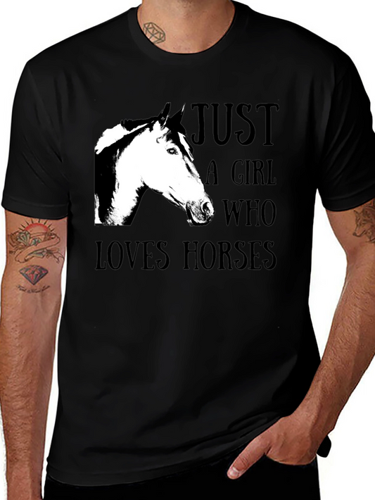 Horse Lover Tee - Just A Girl Who Loves Horses T-Shirt