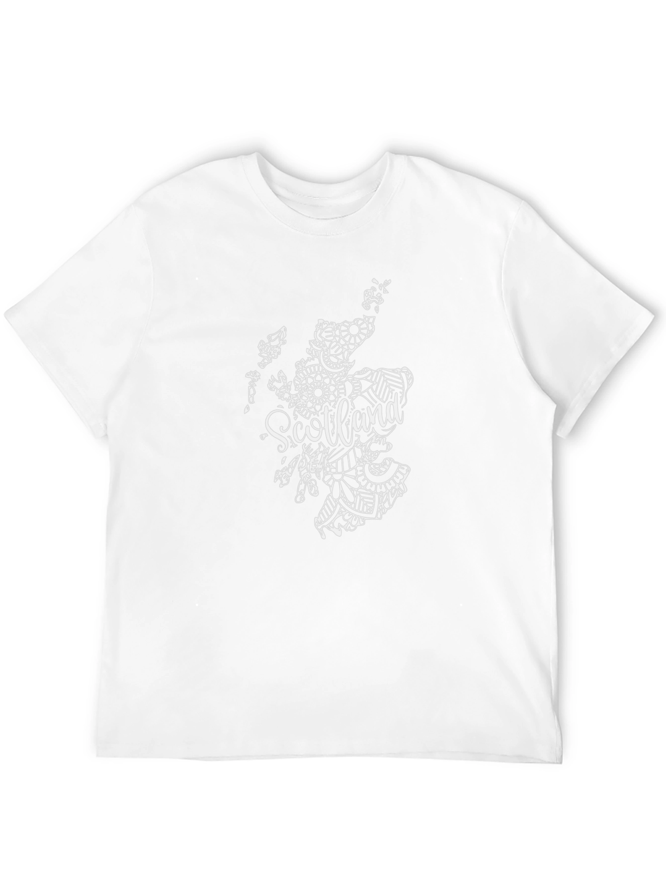 Scotland Map Graphic Print Black T-Shirt