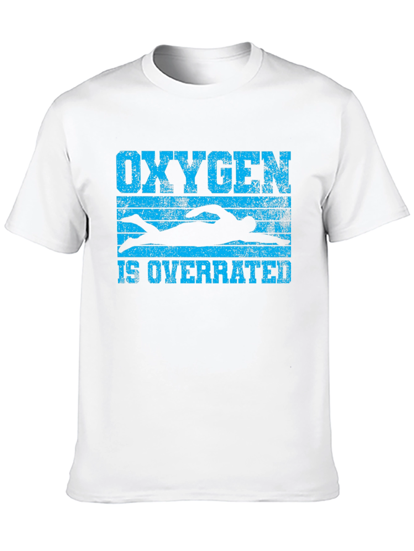 Oxygen is Overrated Swimmer Black T-Shirt