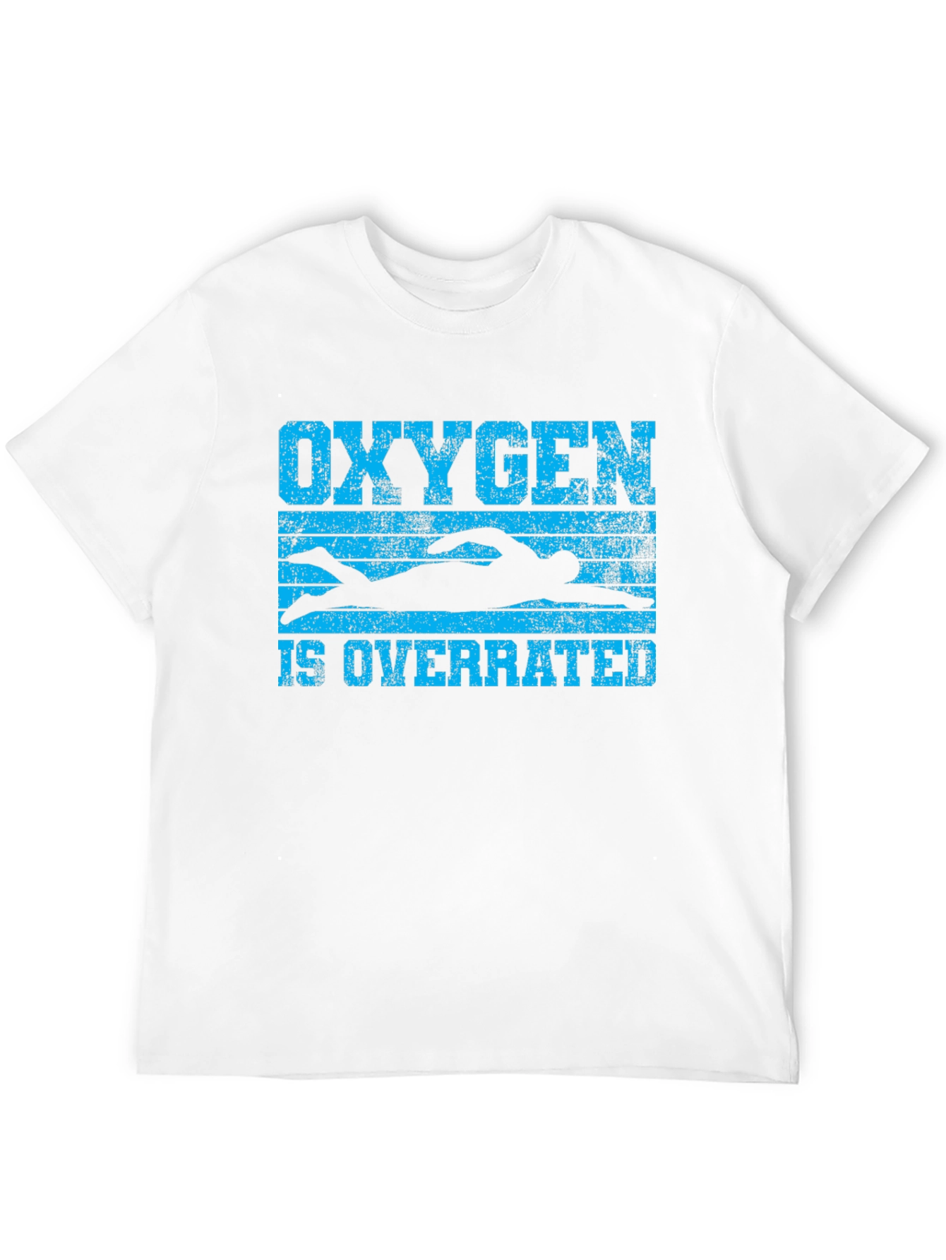 Oxygen is Overrated Swimmer Black T-Shirt