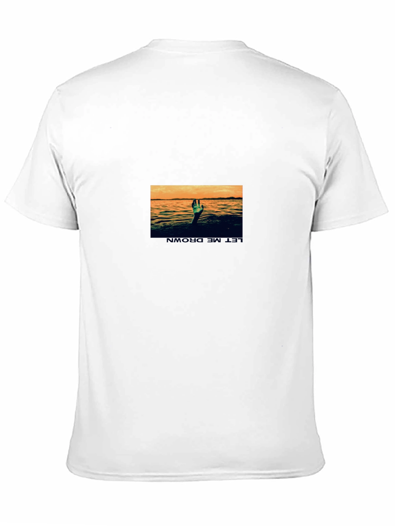 Drowning Hand Graphic Tee - Black Cotton Blend