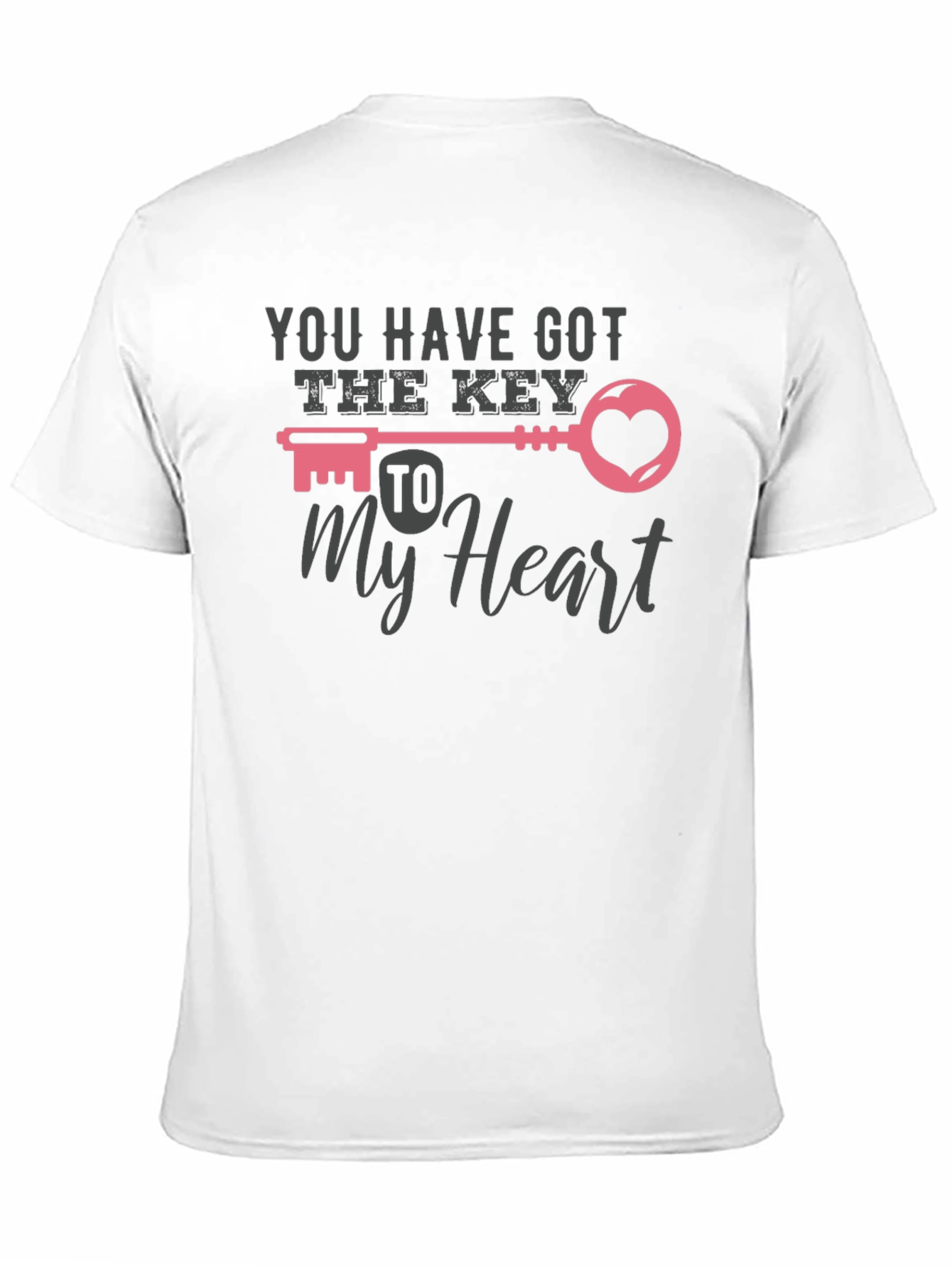 Key To My Heart Graphic Tee - Romantic Design