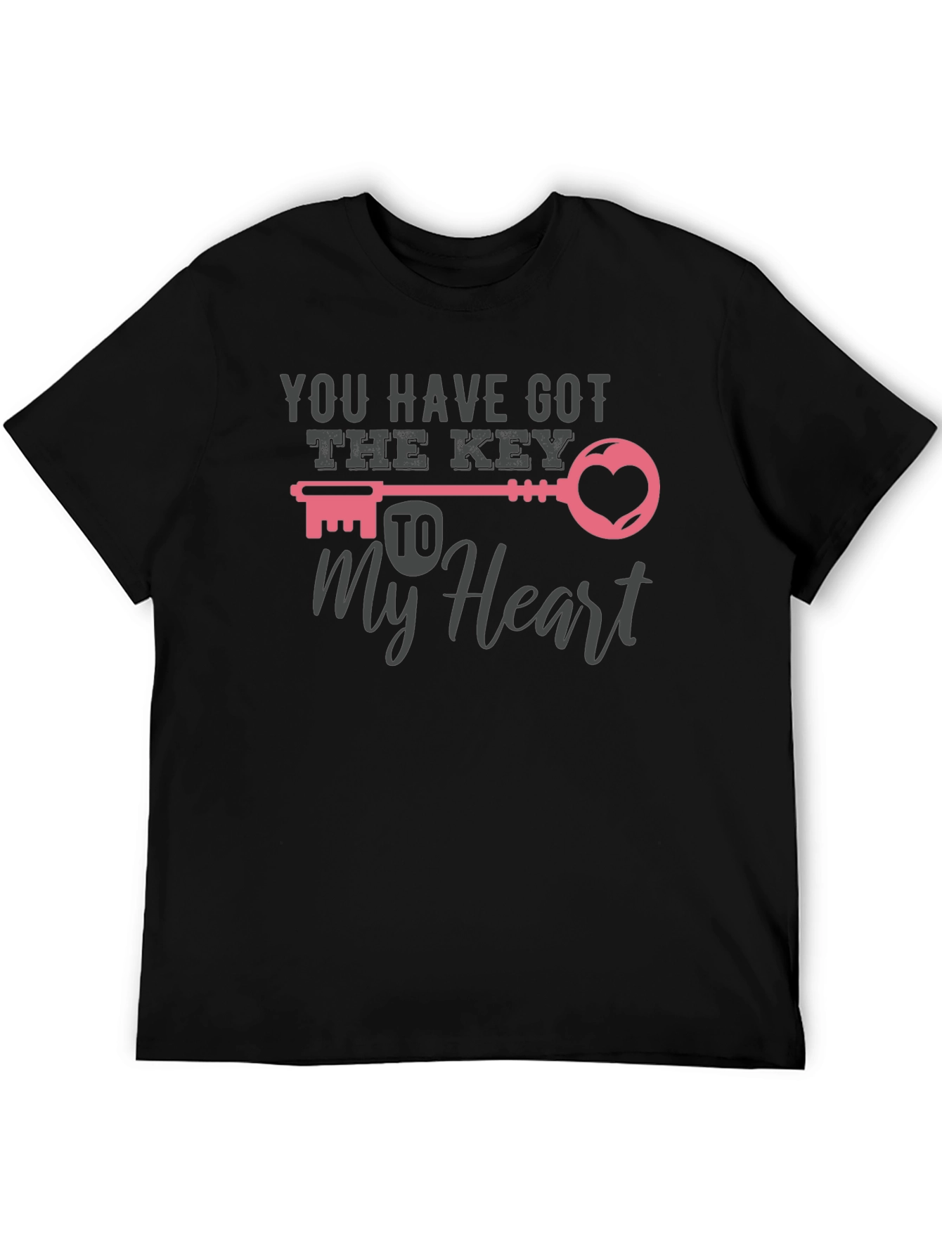 Key To My Heart Graphic Tee - Romantic Design
