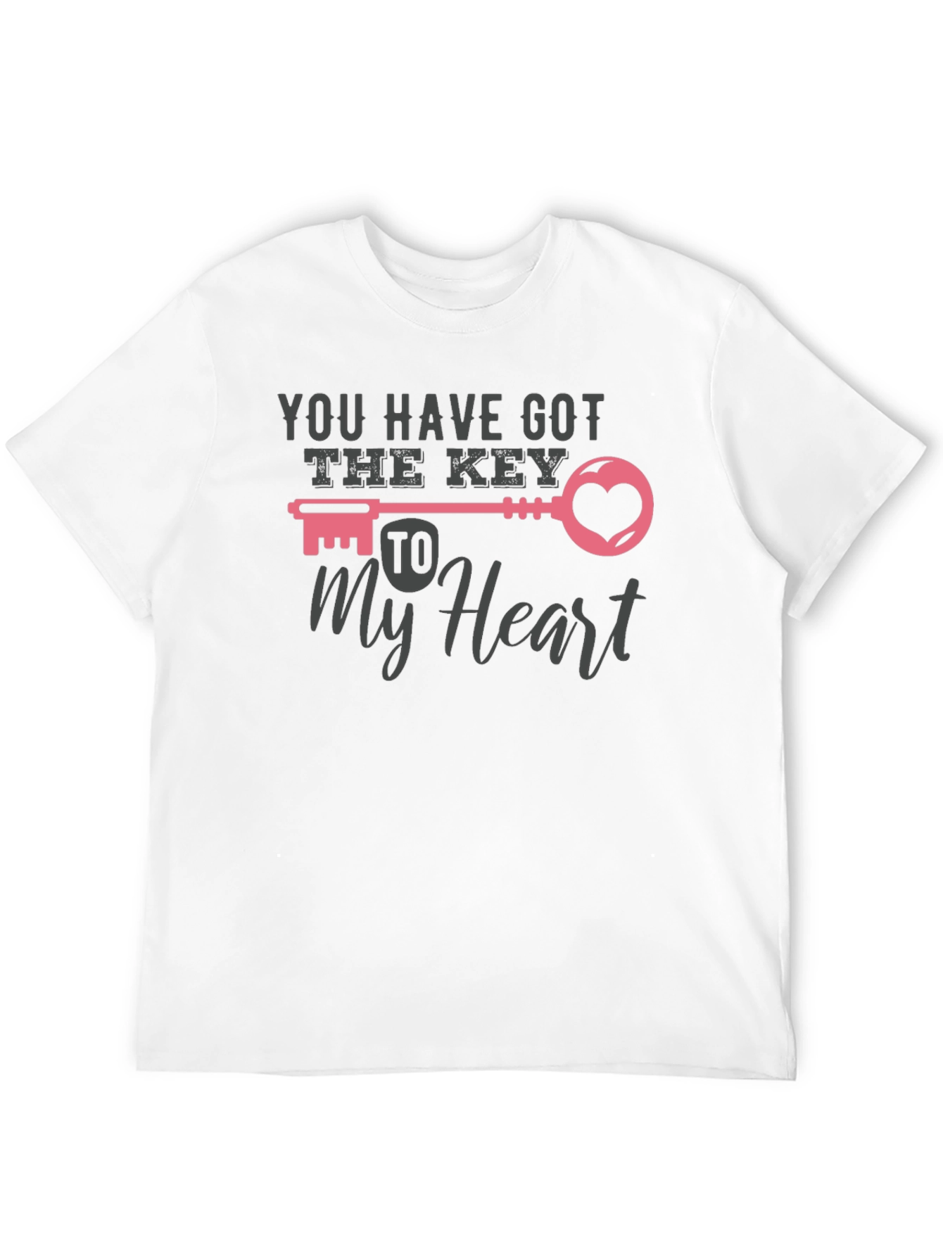 Key To My Heart Graphic Tee - Romantic Design