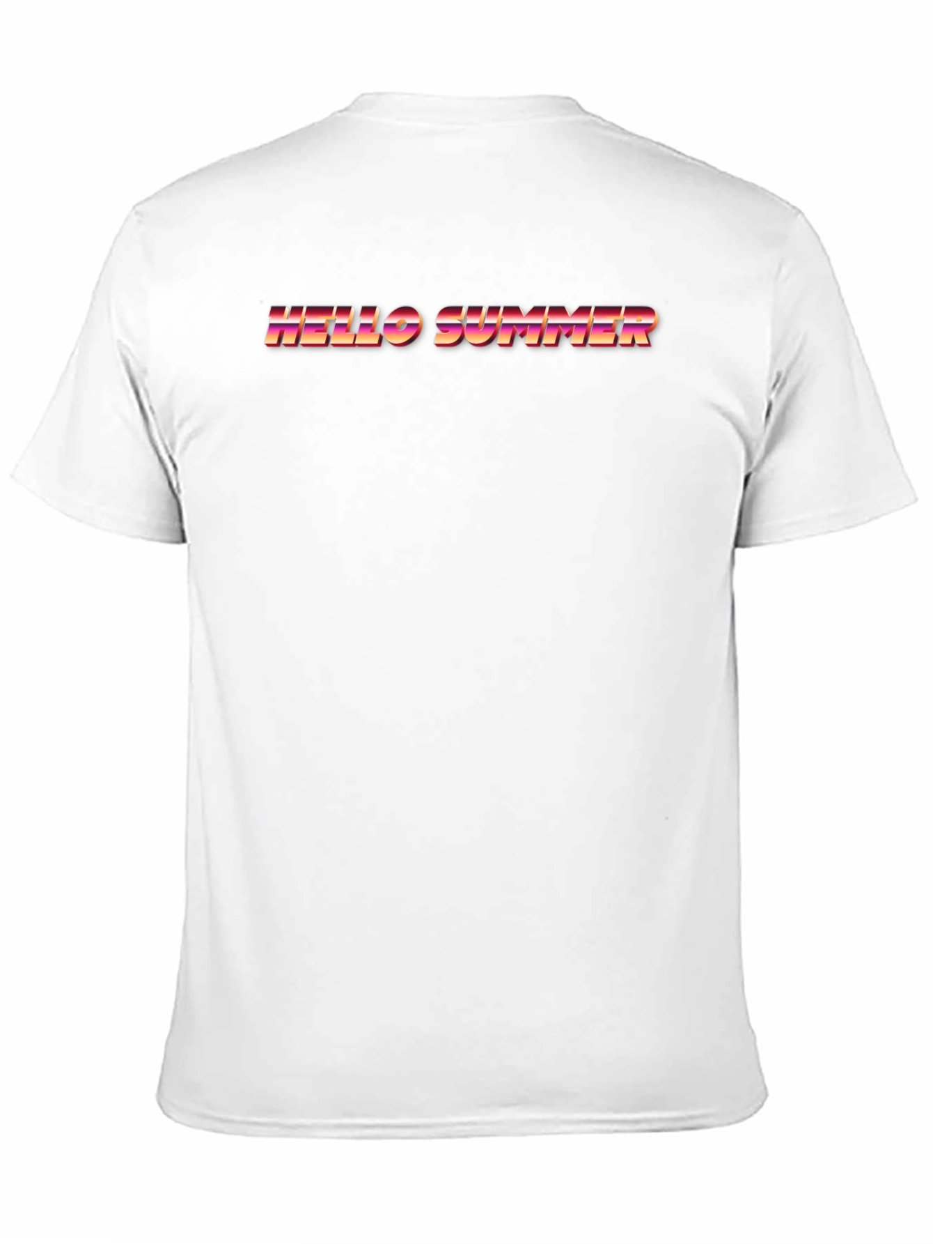 Hello Summer Retro Graphic Tee - Black Cotton T-Shirt