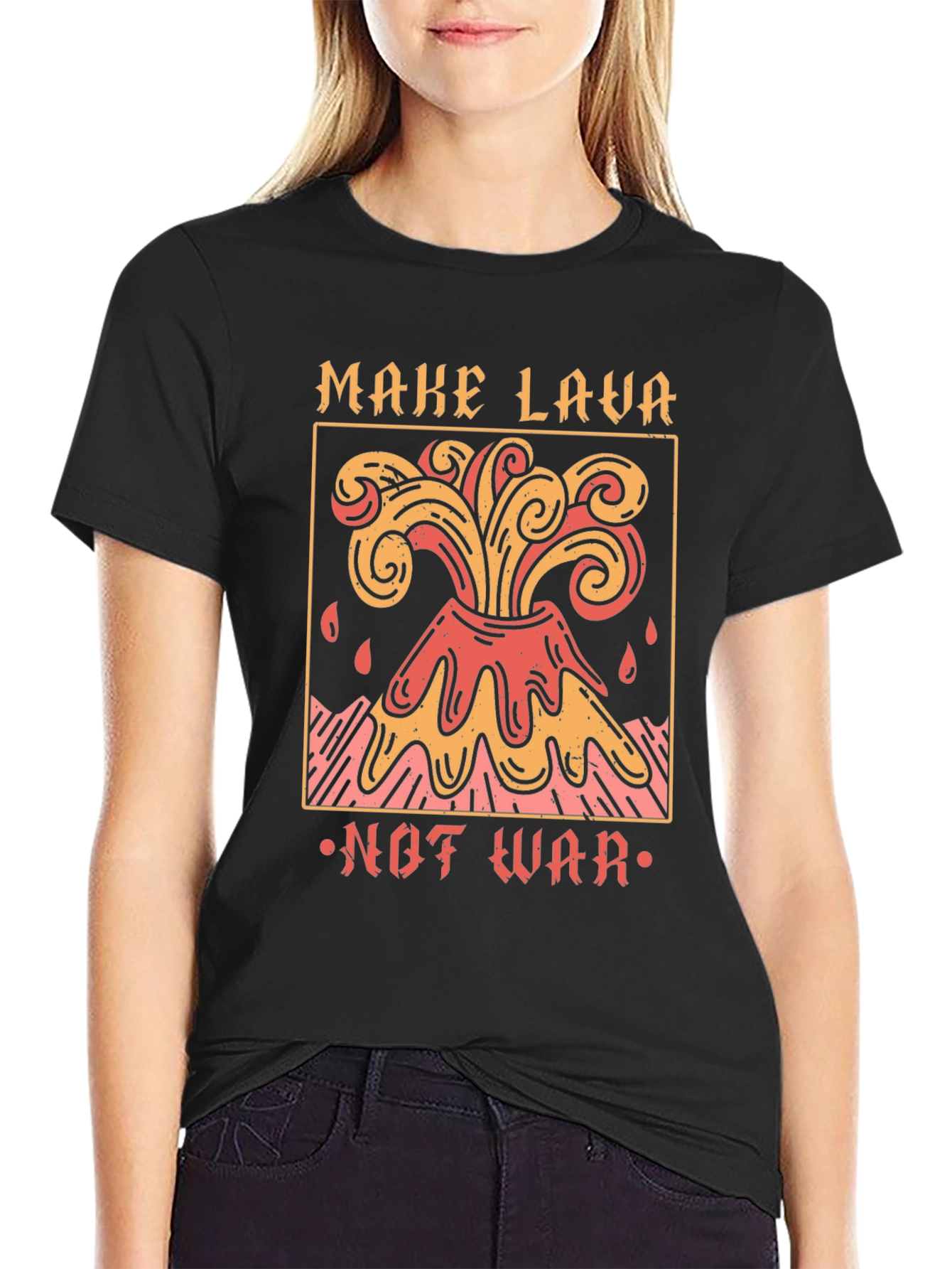 Make Lava Not War Graphic T-Shirt