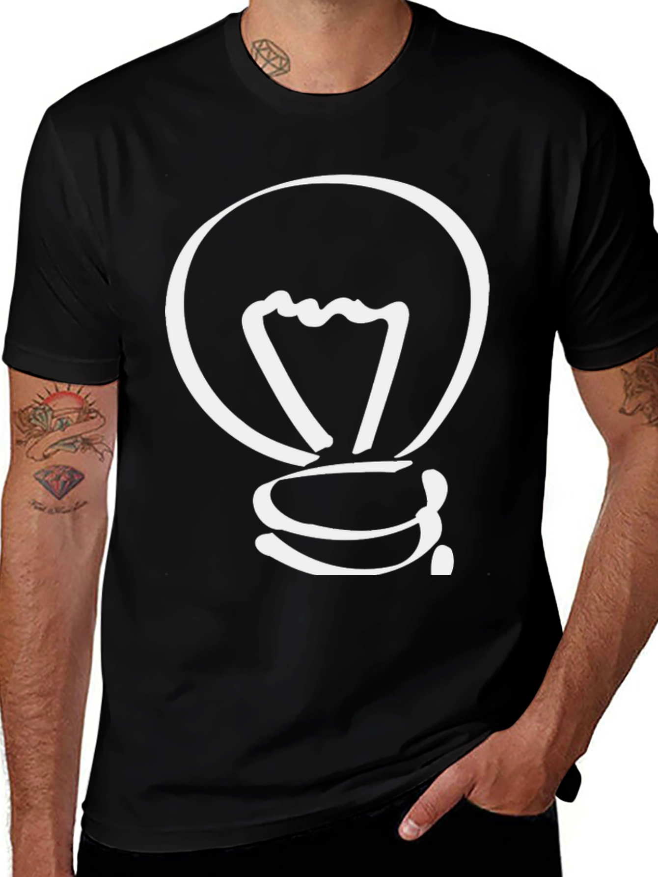 Creative Idea Light Bulb Graphic T-Shirt