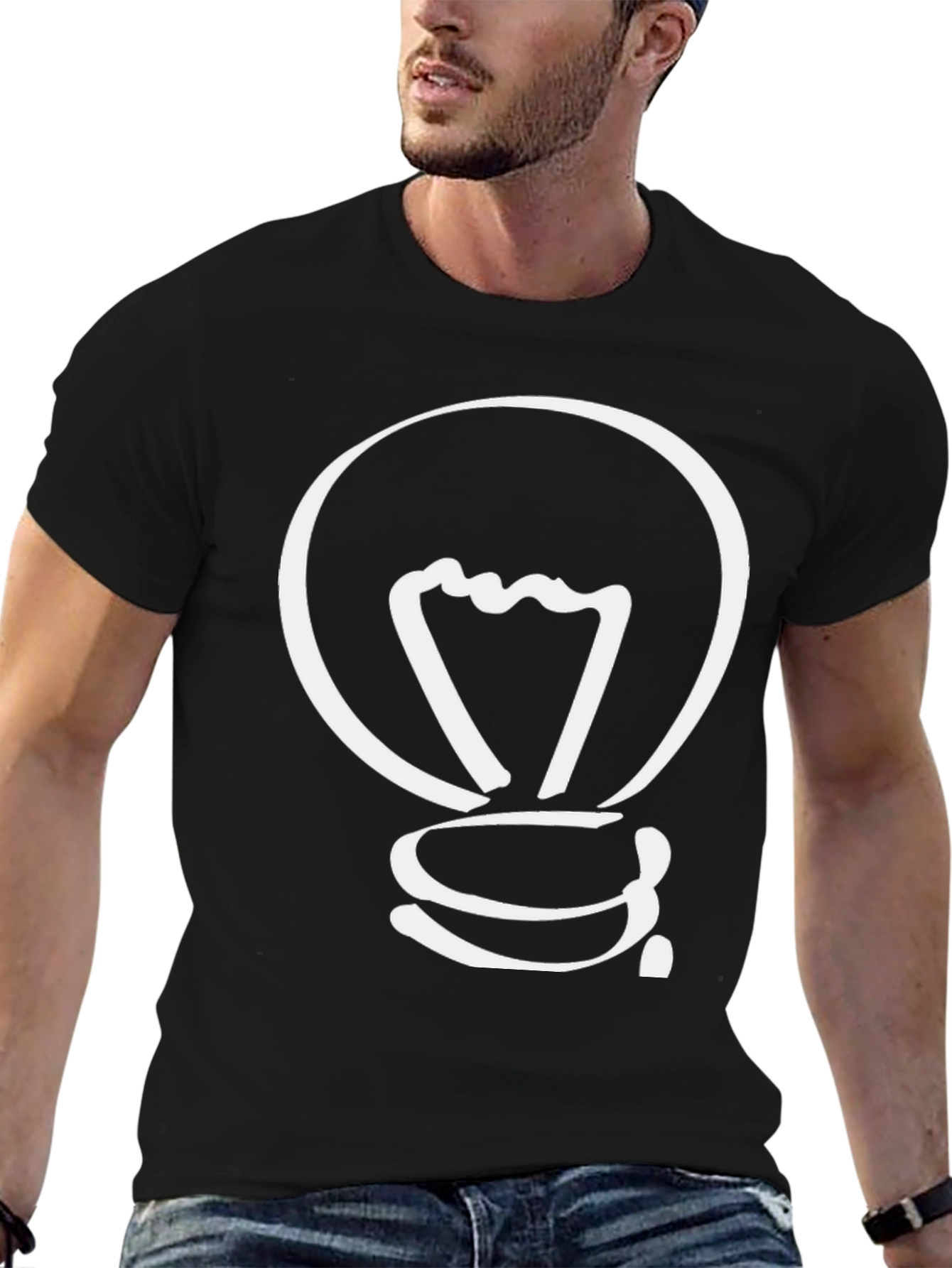Creative Idea Light Bulb Graphic T-Shirt