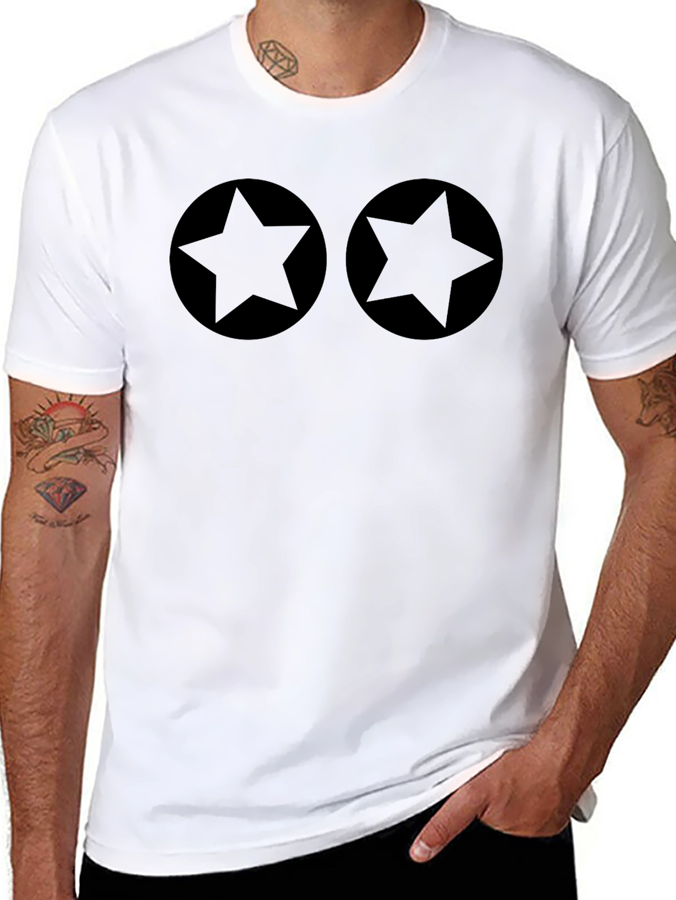 Star Emblem Graphic T-Shirt - Black