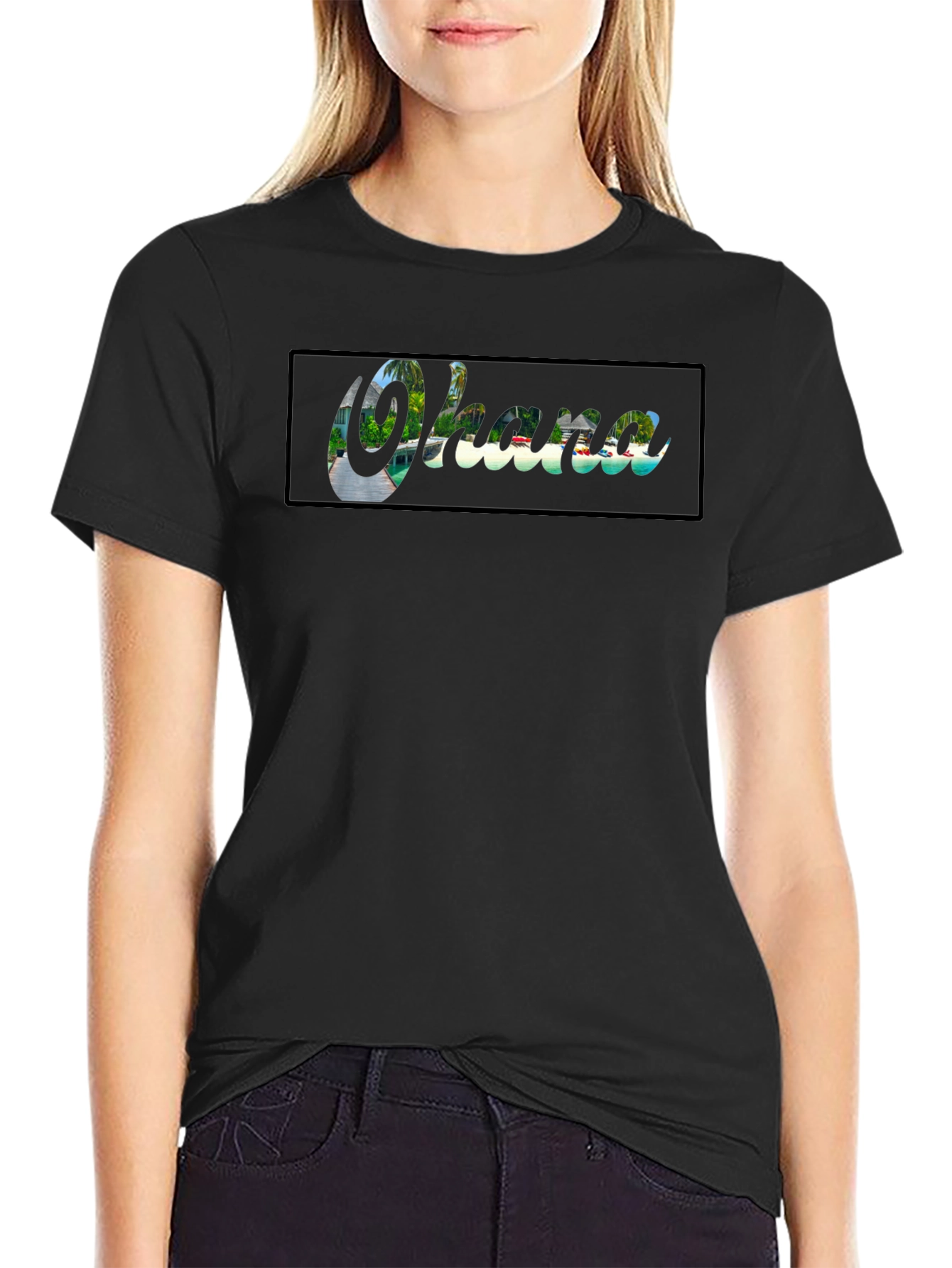 Ohana T-Shirt - Tropical Paradise Design