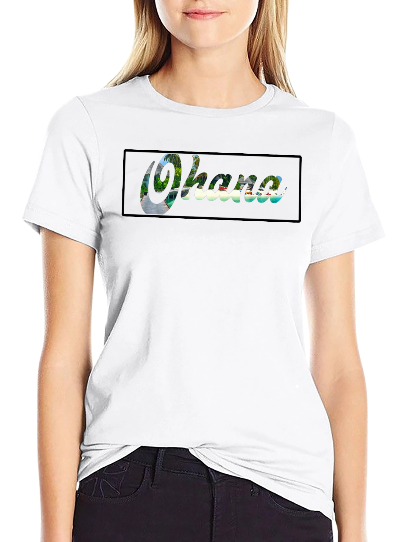 Ohana T-Shirt - Tropical Paradise Design
