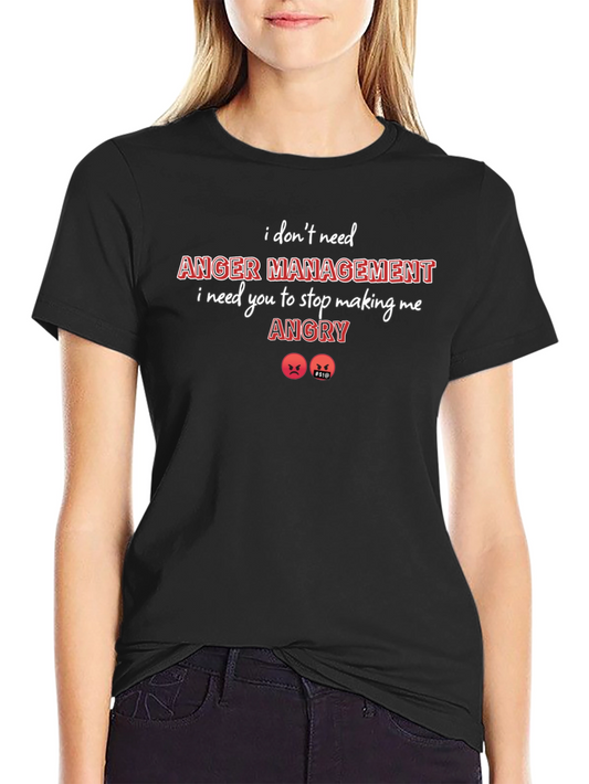 Anger Management Graphic Tee - Sarcastic Humor Shirt