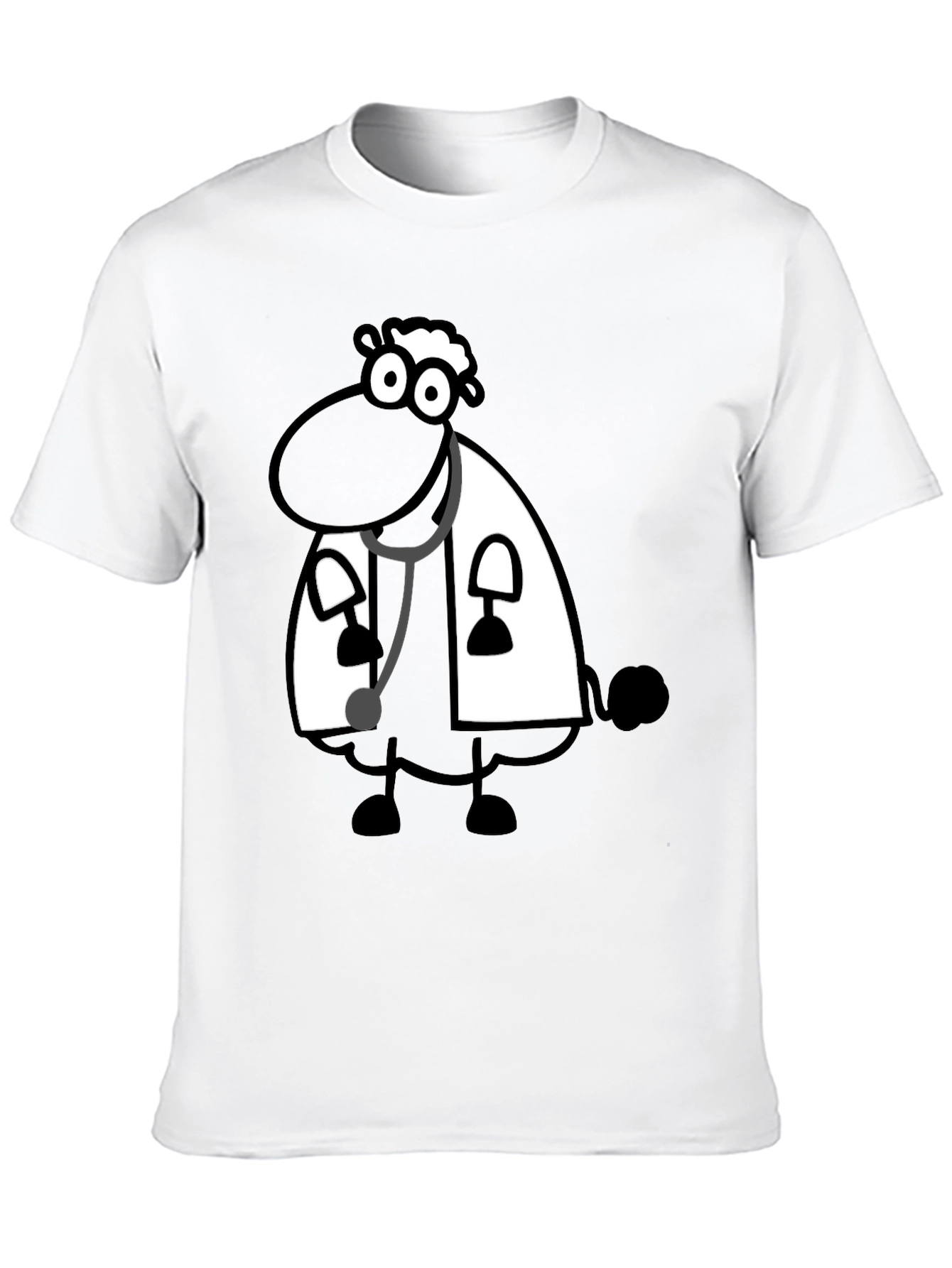 Black Sheep Doctor T-Shirt - Cartoon Style