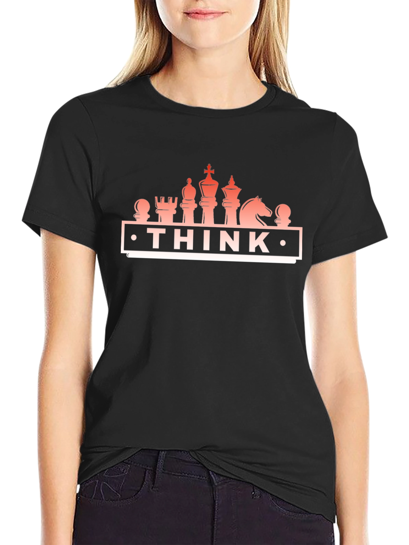 Think Chess Graphic T-Shirt - Mens Black Tee