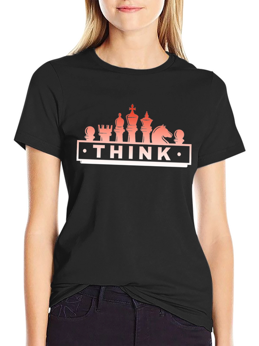 Think Chess Graphic T-Shirt - Mens Black Tee