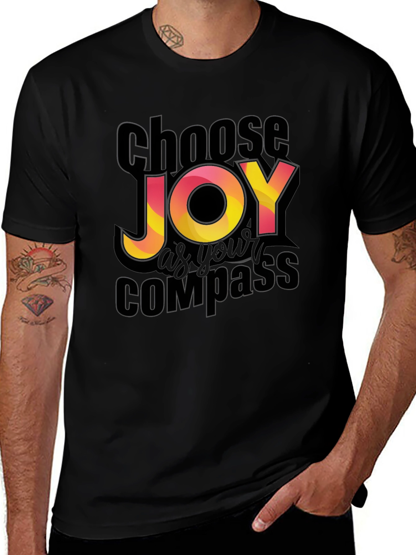 Choose Joy Compass Graphic T-Shirt