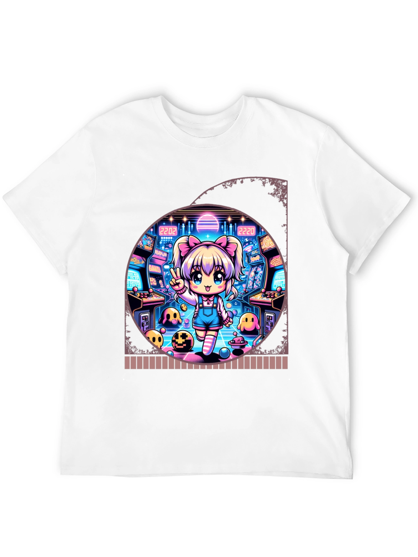 Retro Arcade Anime Graphic T-Shirt