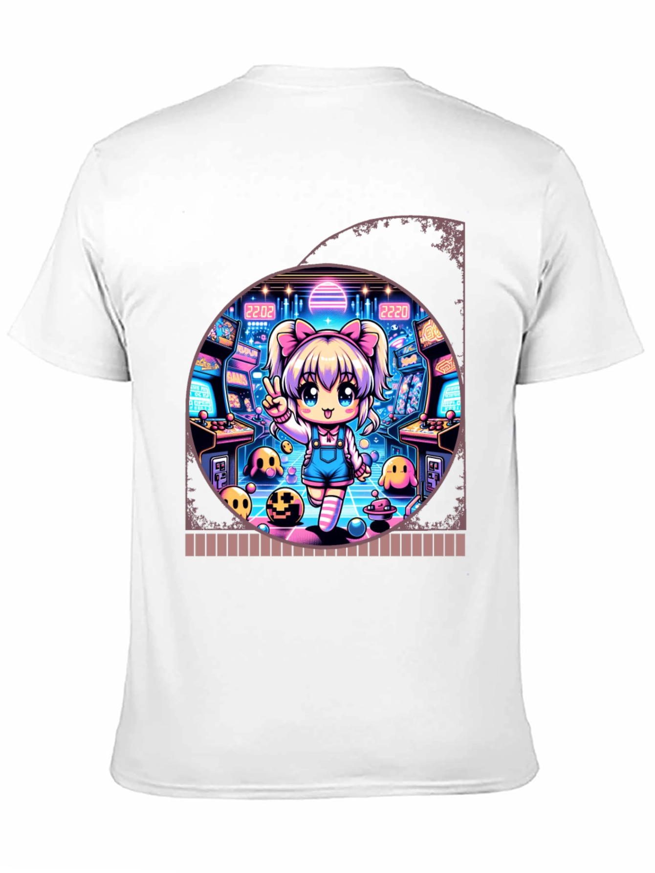 Retro Arcade Anime Graphic T-Shirt