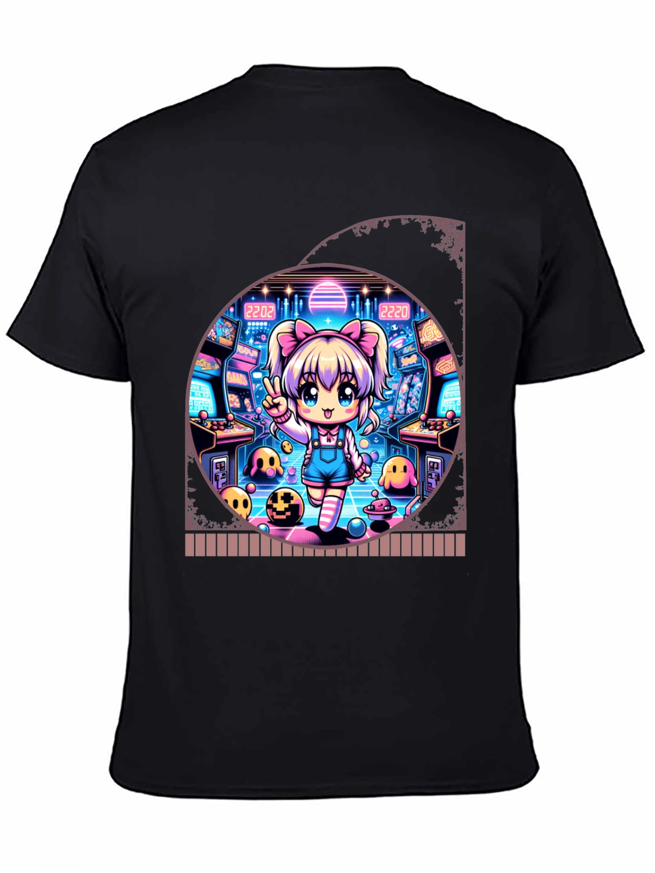 Retro Arcade Anime Graphic T-Shirt