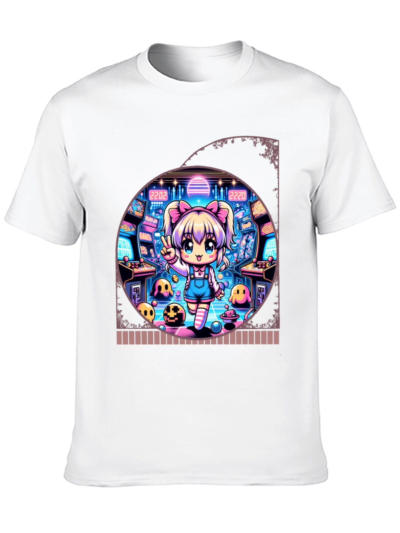 Retro Arcade Anime Graphic T-Shirt