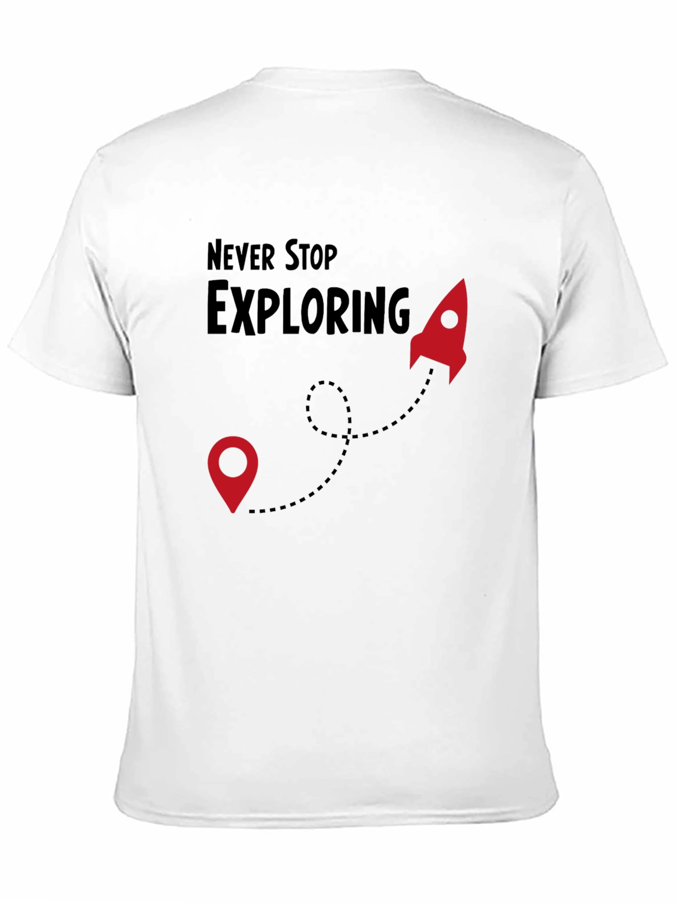 Never Stop Exploring Black T-Shirt