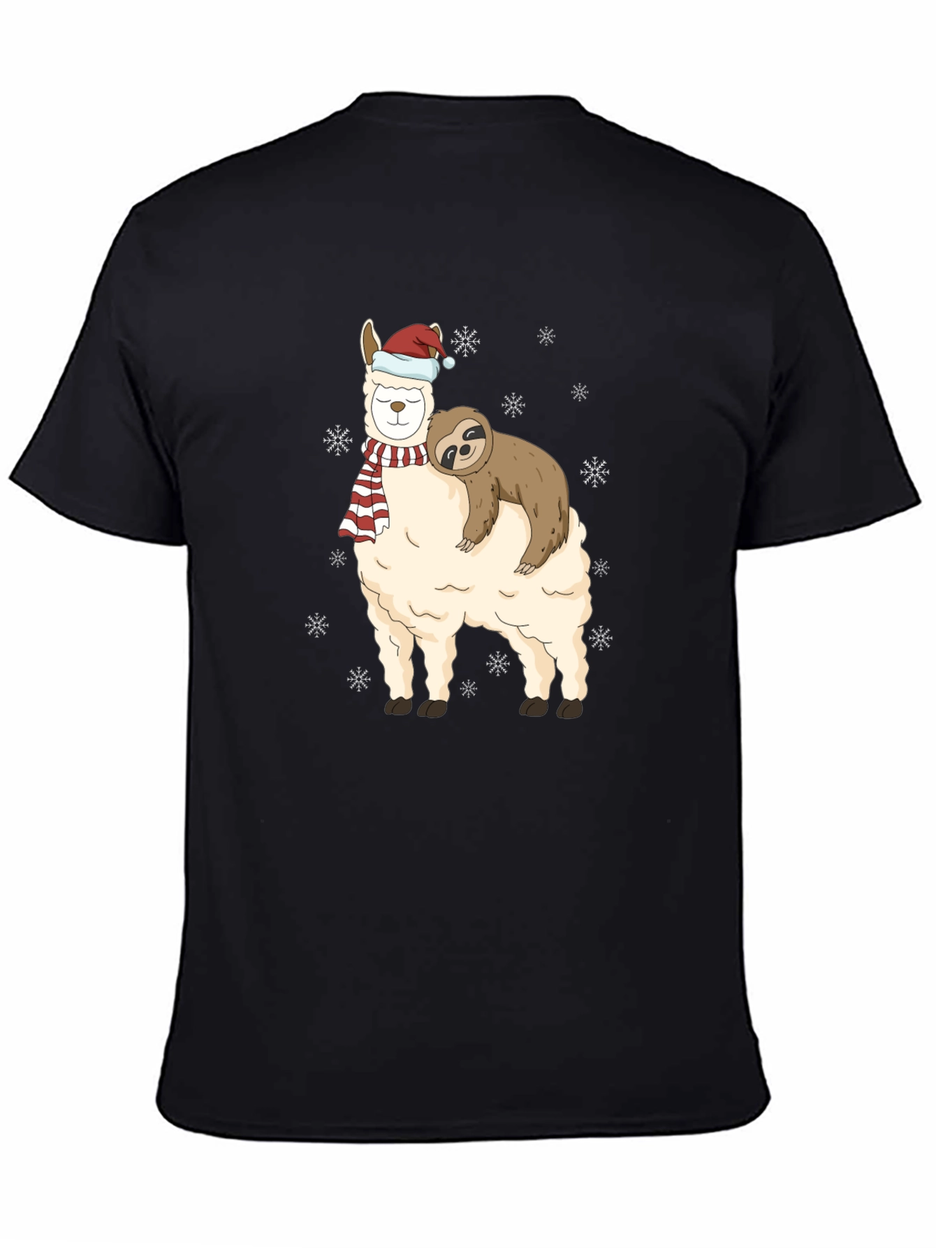 Llama Sloth Christmas Holiday T-Shirt