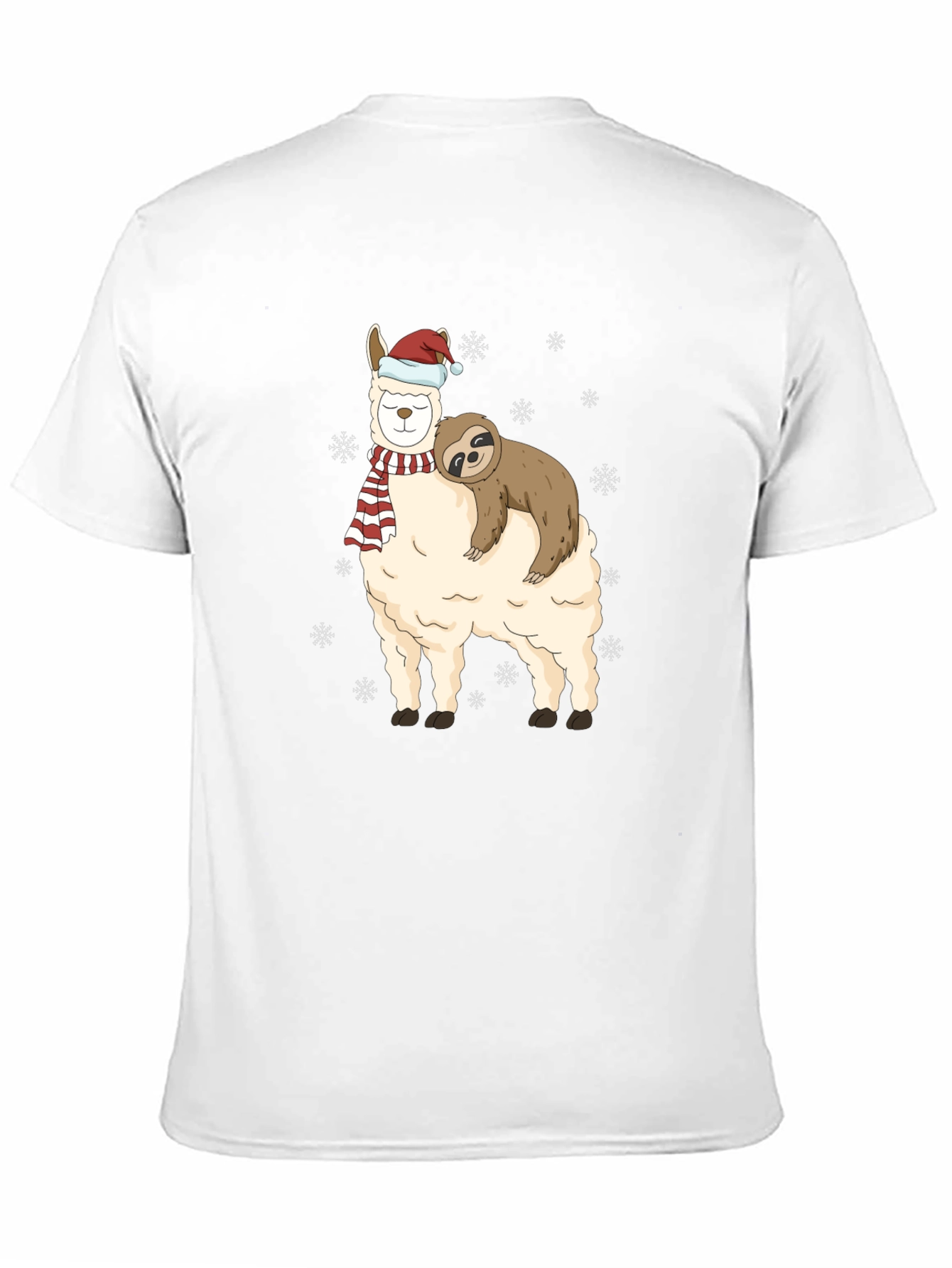 Llama Sloth Christmas Holiday T-Shirt
