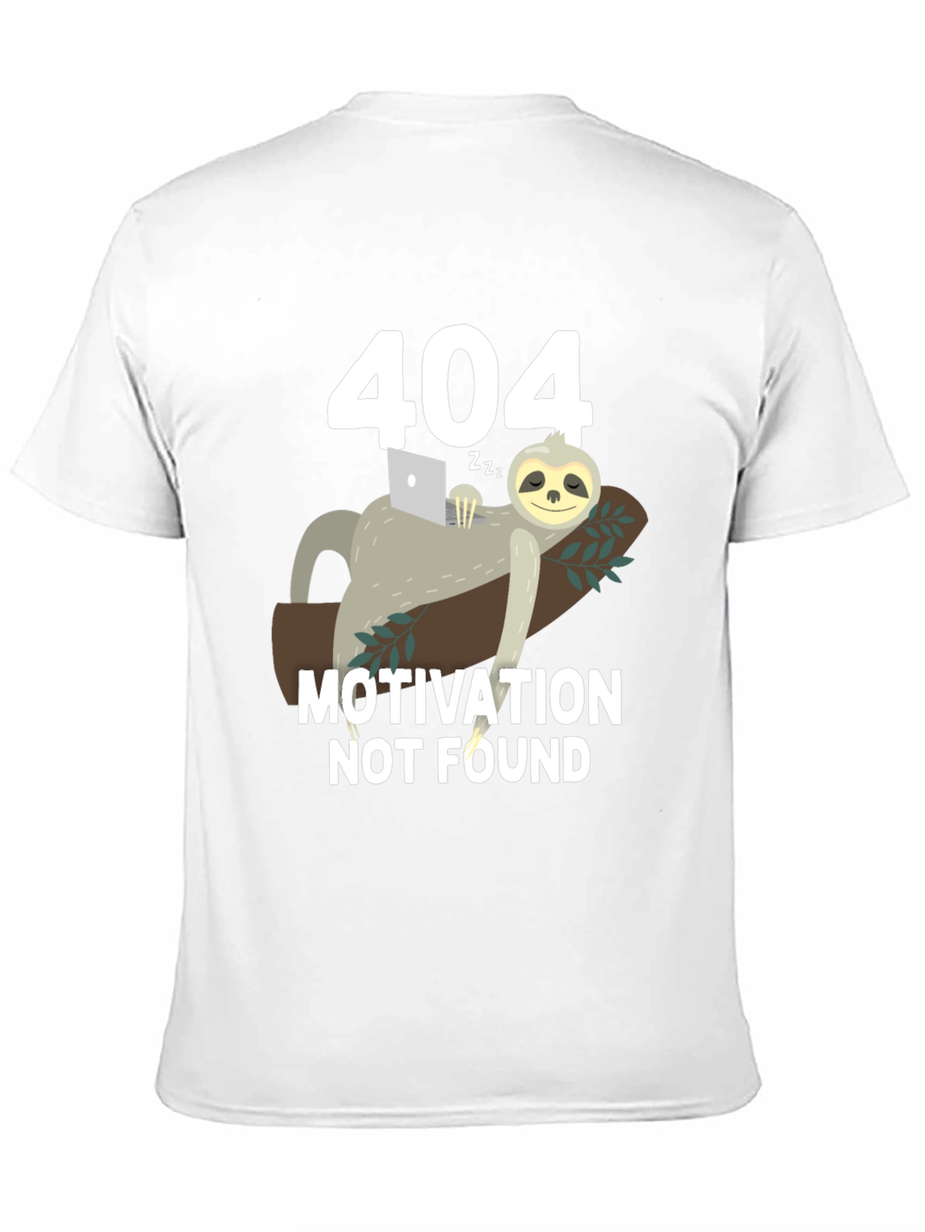404 Motivation Not Found Sloth Graphic T-Shirt